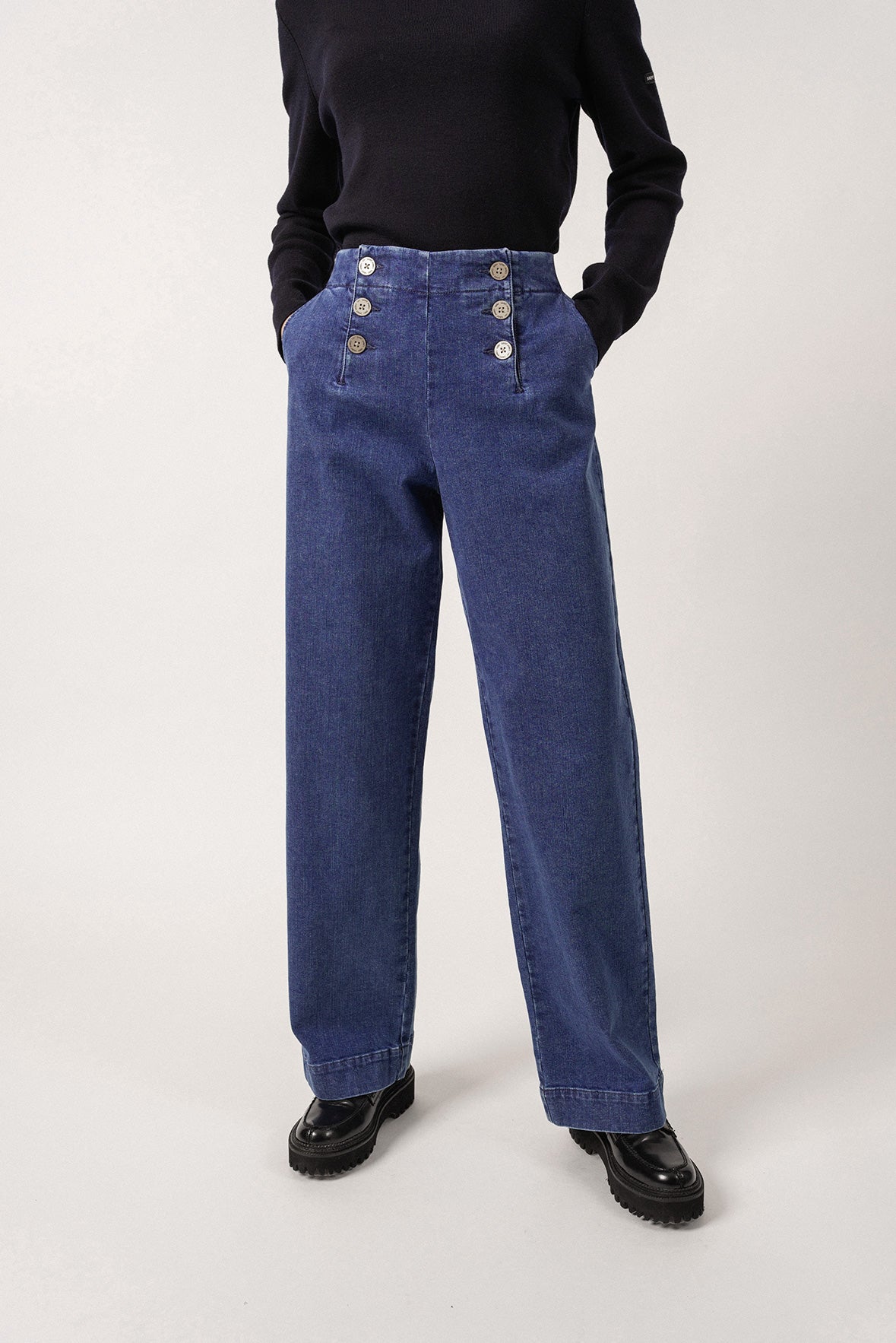 TORIE High Waist Jeans (DARK DENIM) • Saint James USA