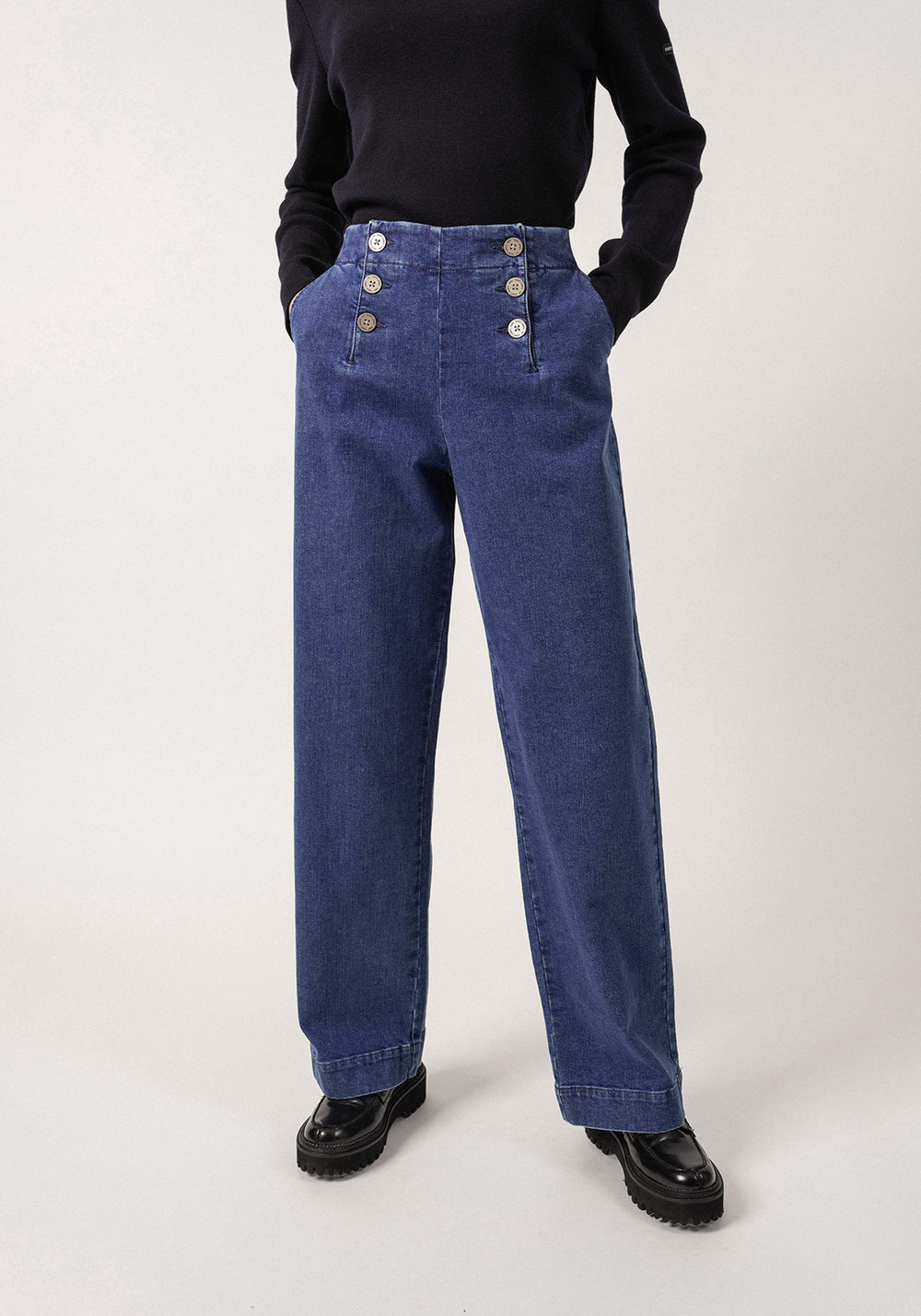 Torie High Waist Jeans (DARK DENIM)