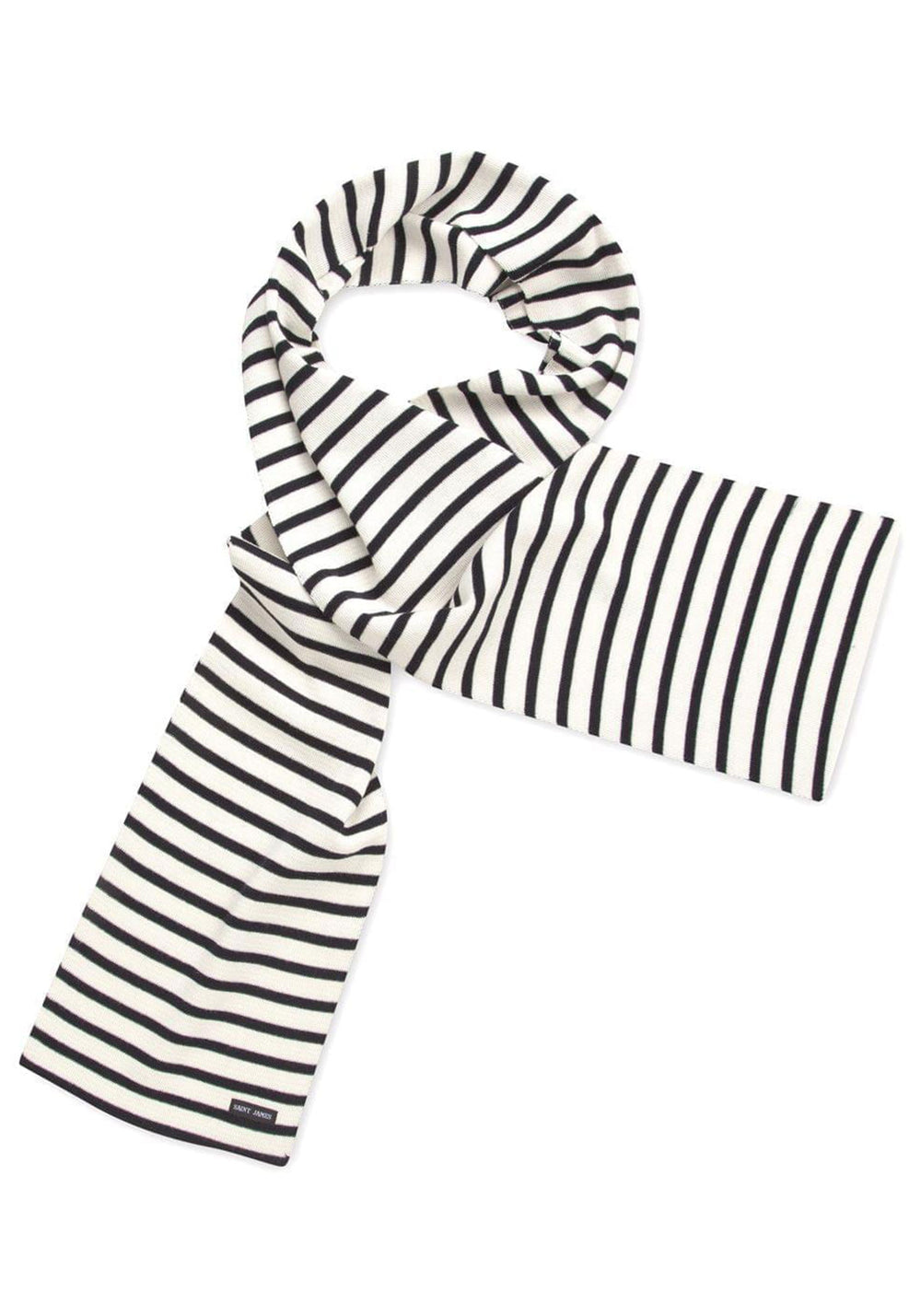Duguay Striped Wool Scarf (IVORY / NAVY)