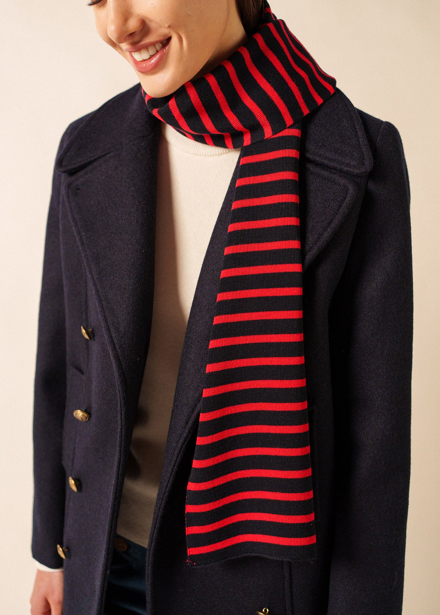 DUGUAY - Striped Scarf in Comfortable Wool Blend | Saint James