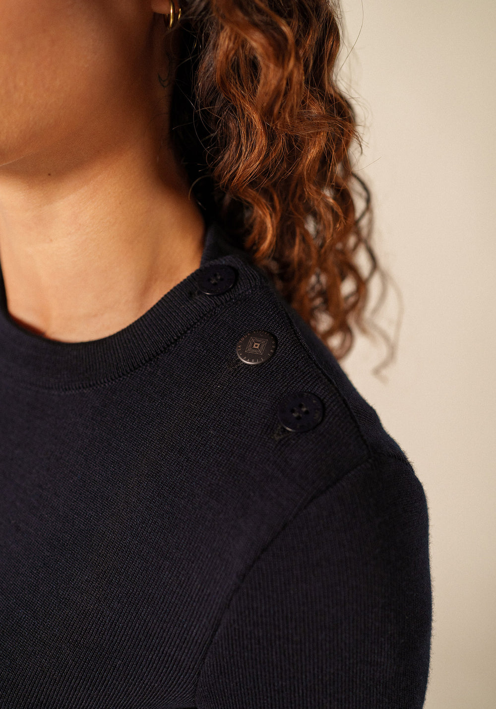 Bregancon Eiffel Breton Sweater (NAVY / BRONZE)