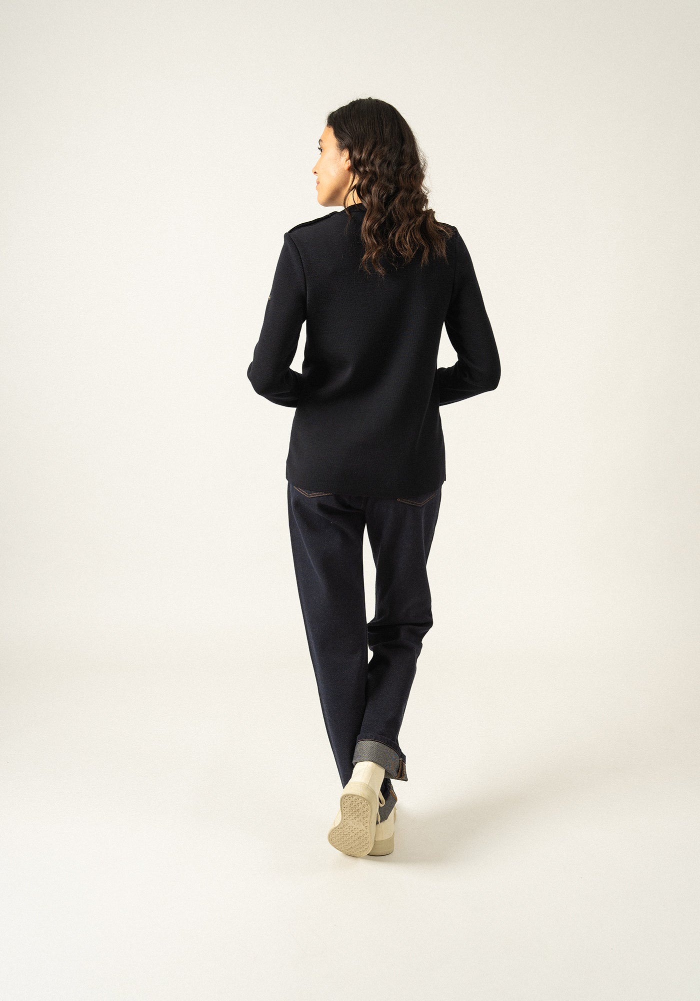 Bregancon Eiffel Breton Sweater (NAVY / BRONZE)