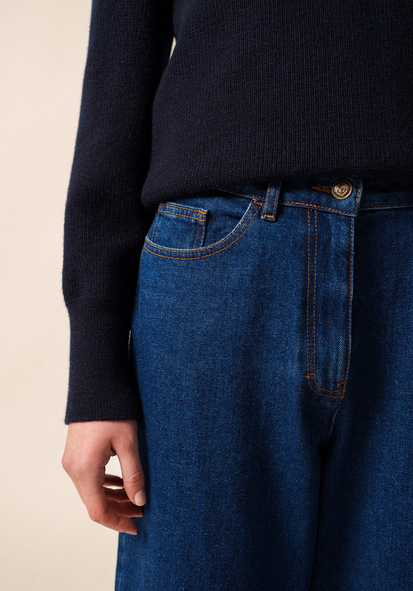 Sallanches Trucker Sweater (NAVY)