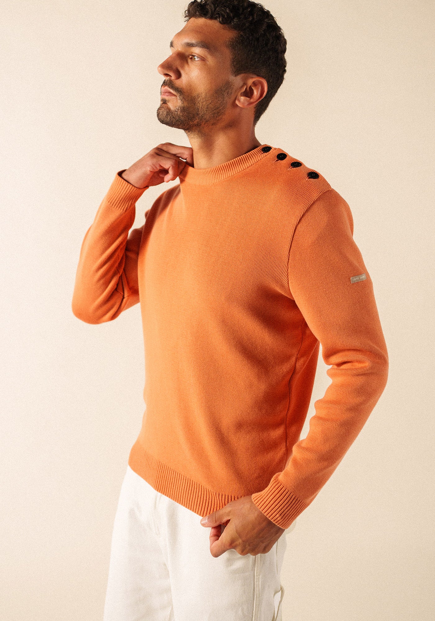 CANCALE cotton Fisherman Sweater  (CLAY)