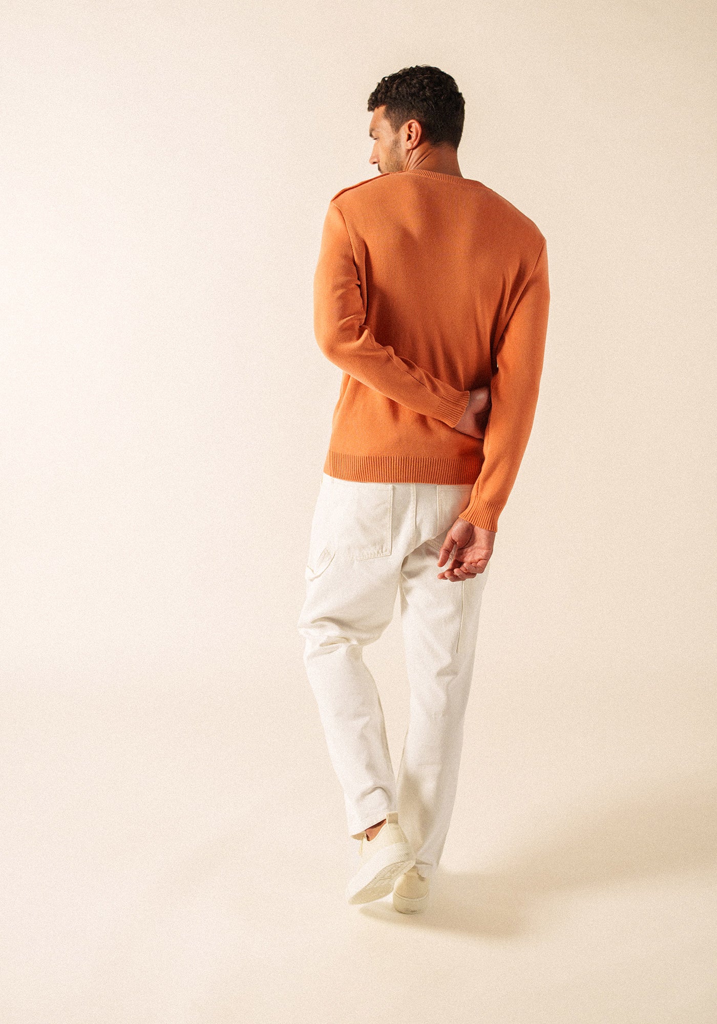 CANCALE cotton Fisherman Sweater  (CLAY)