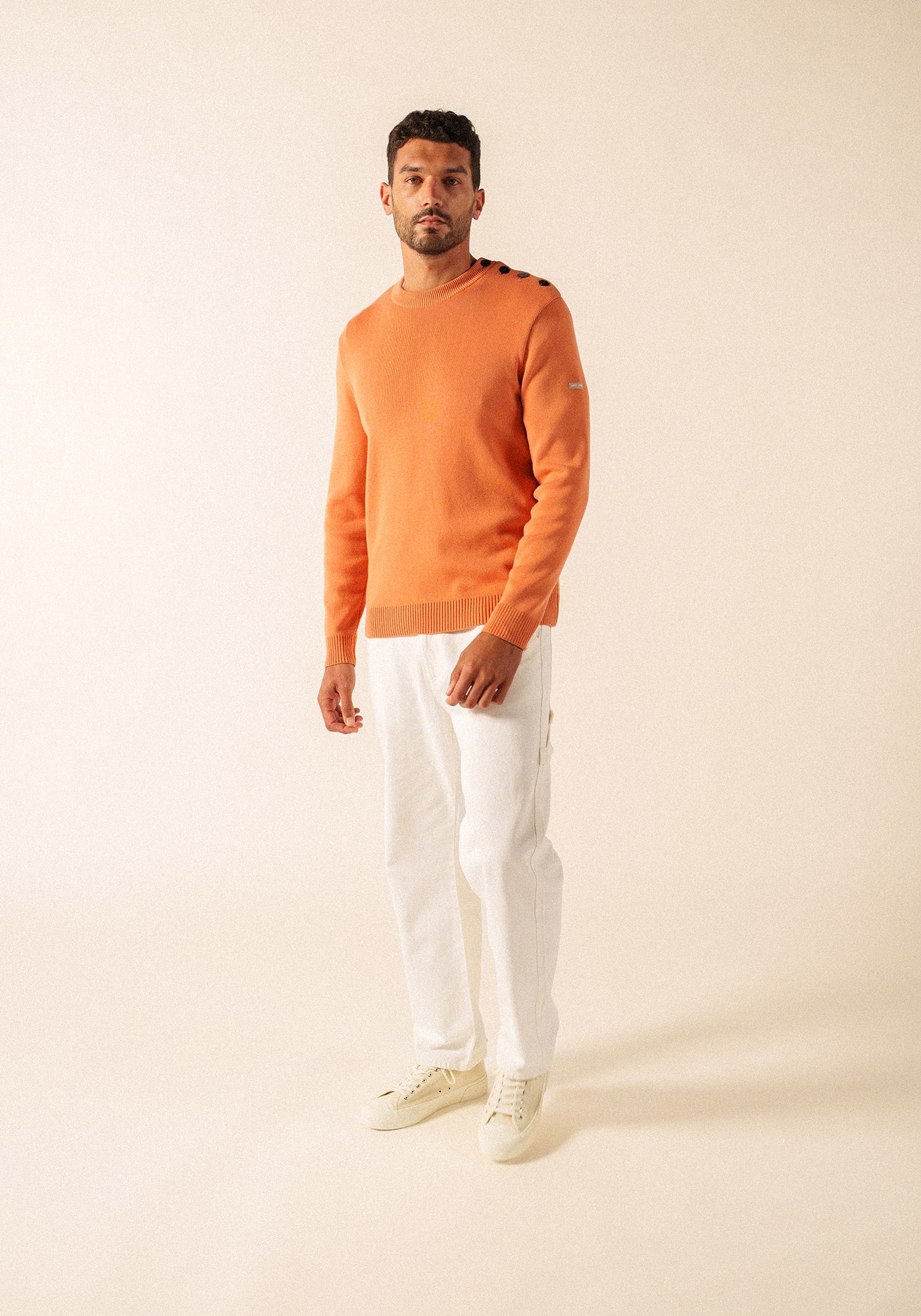 CANCALE cotton Fisherman Sweater  (CLAY)