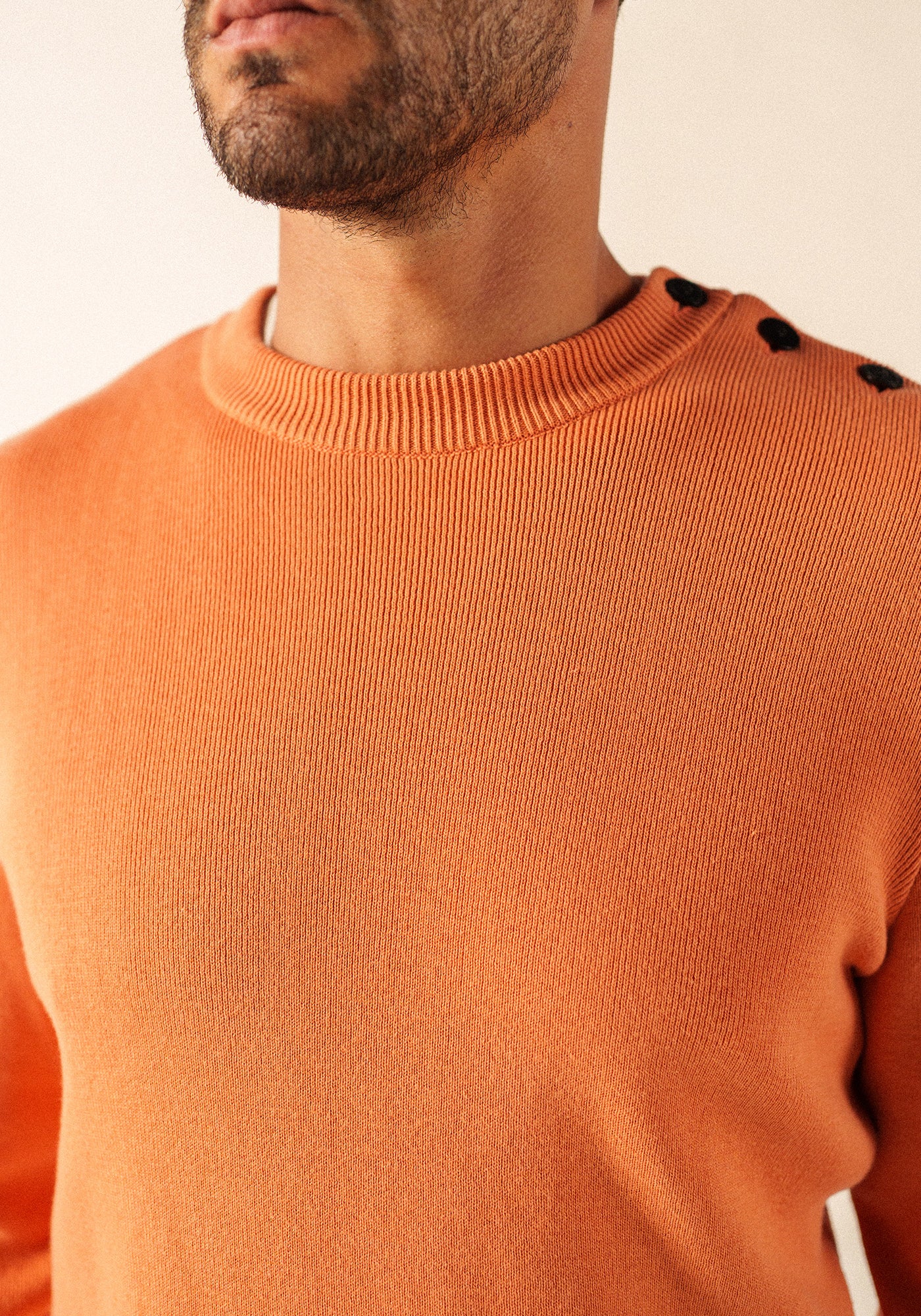 CANCALE cotton Fisherman Sweater  (CLAY)