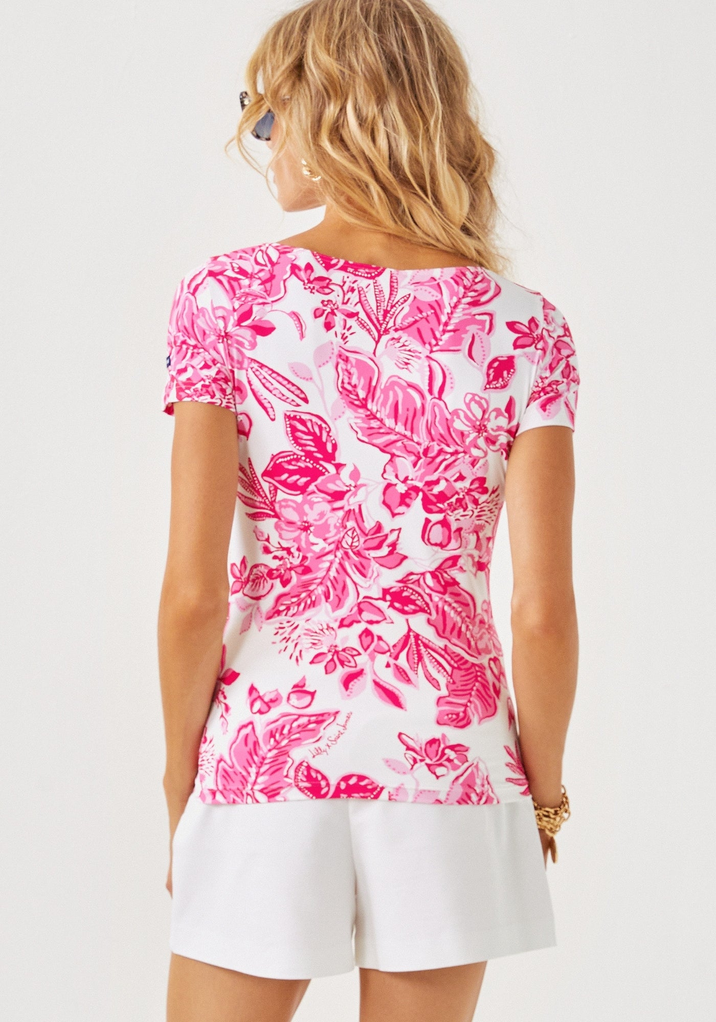 Lilly Pulitzer x GARDE-COTE - Short-Sleeve Stretch Top with Exclusive Lilly Print (SOLEIL ROSE PINK)