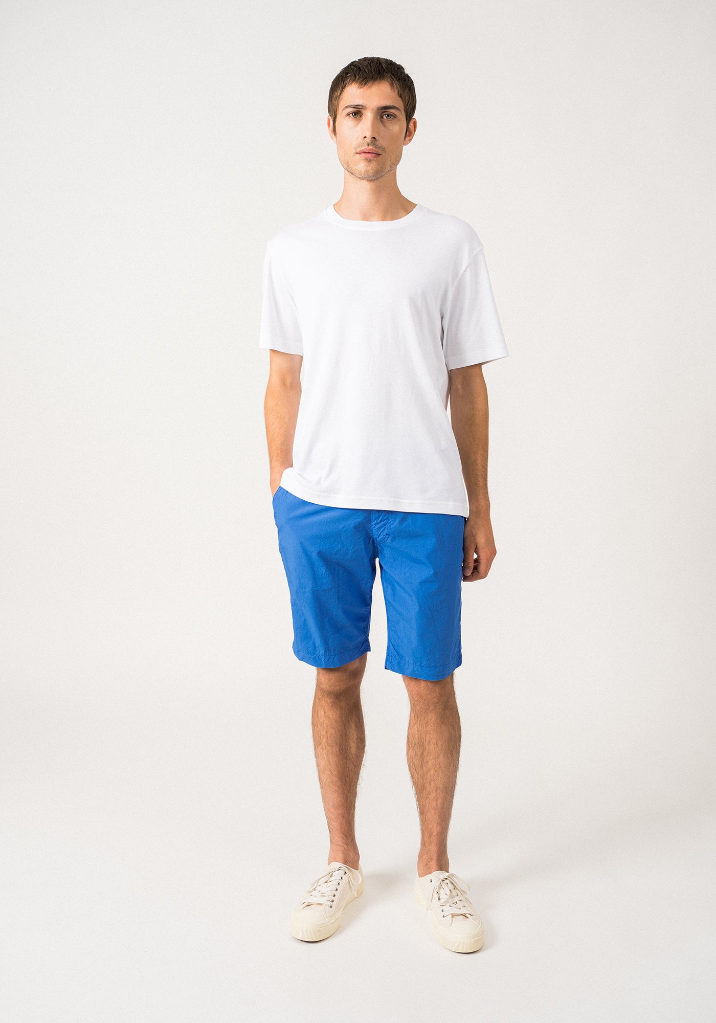 DOUG LIGHT - Lightweight Chino Shorts | Light Cotton Canvas | Straight Cut (MER BLUE)