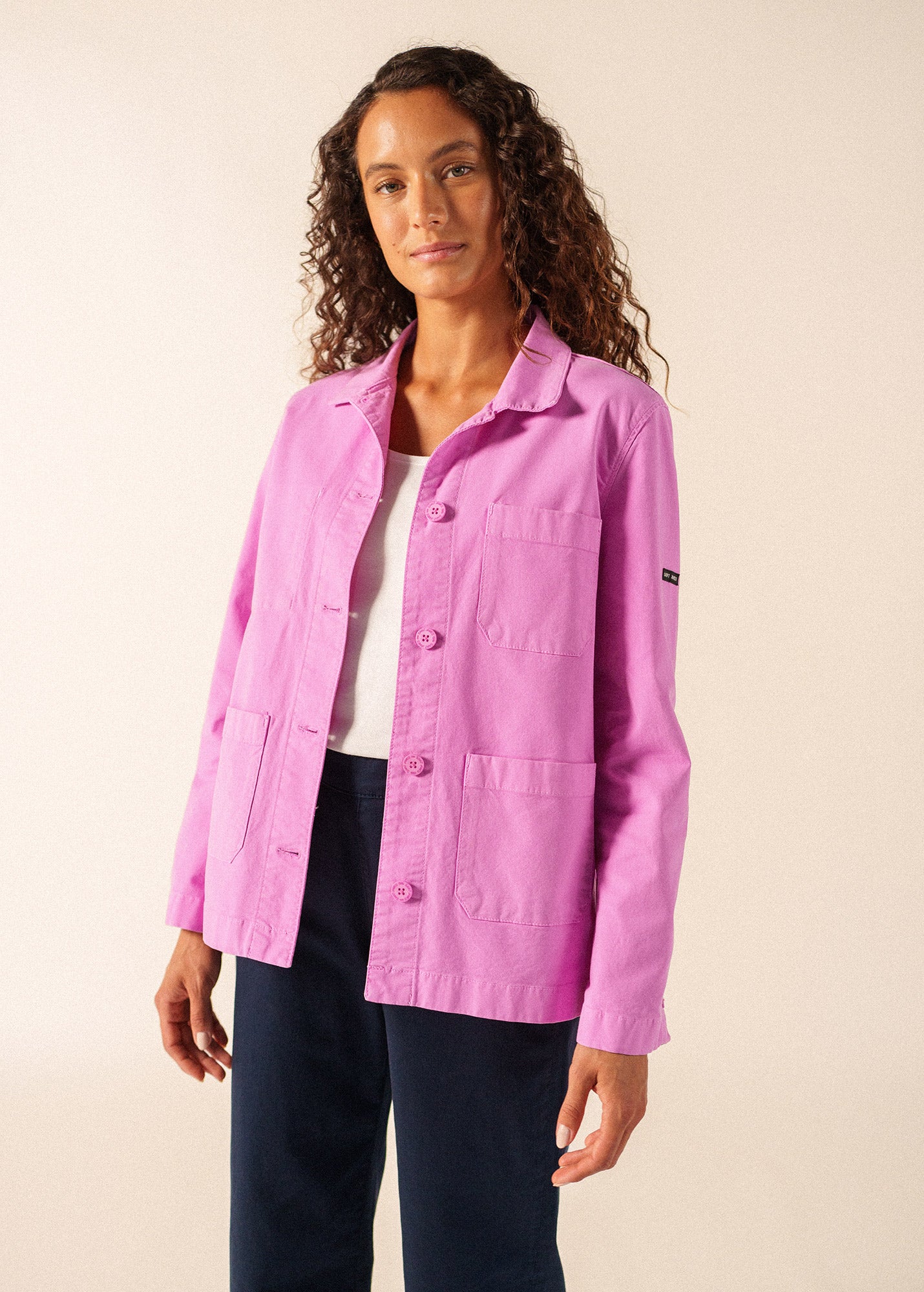 Women's Chore Coat - Alize - French Workwear Jacket (Navy) • Saint