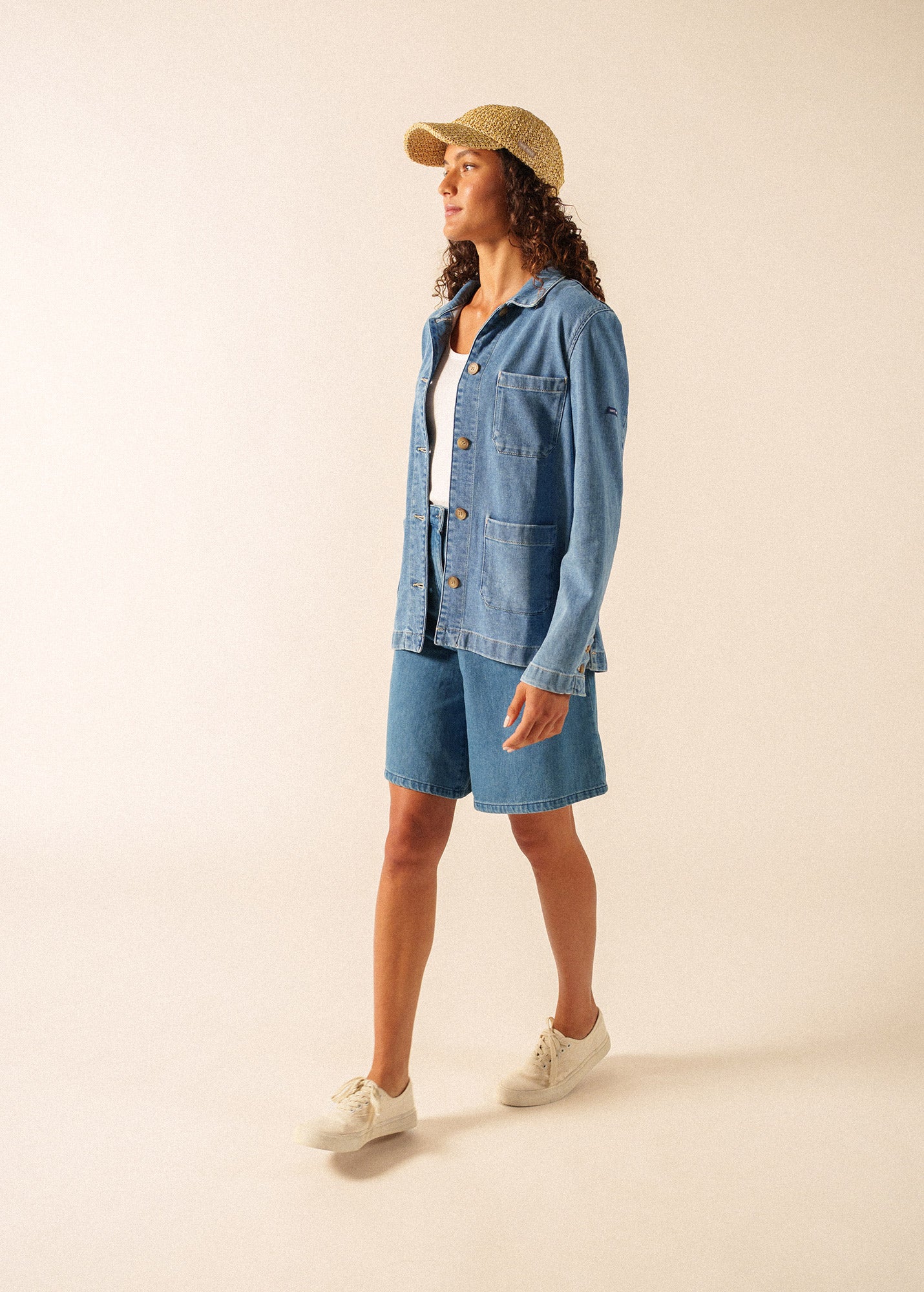 Women's Chore Coat - Alize - French Workwear Jacket (Navy) • Saint