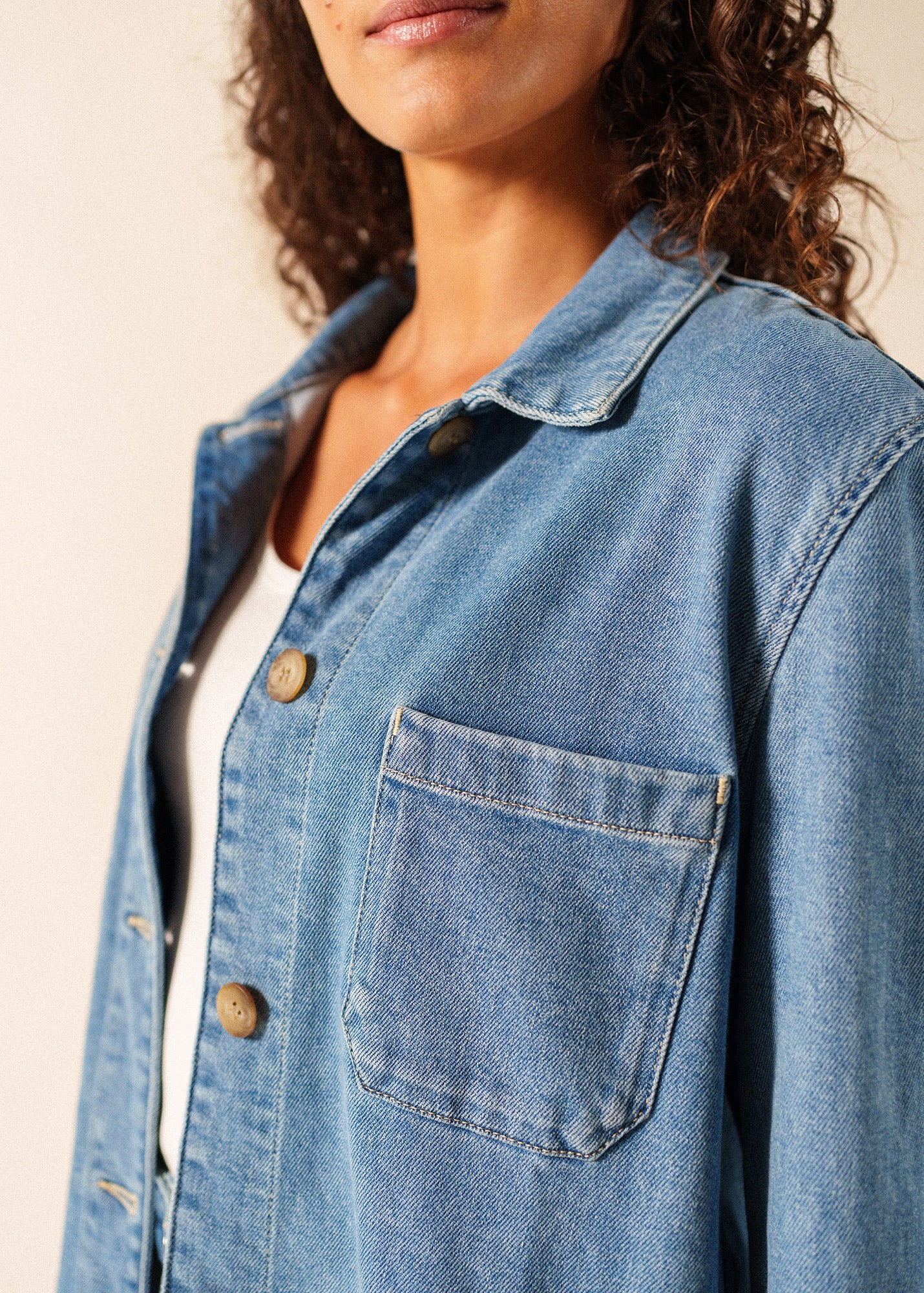 Women's Chore Coat - Alize - French Workwear Jacket (Navy) • Saint