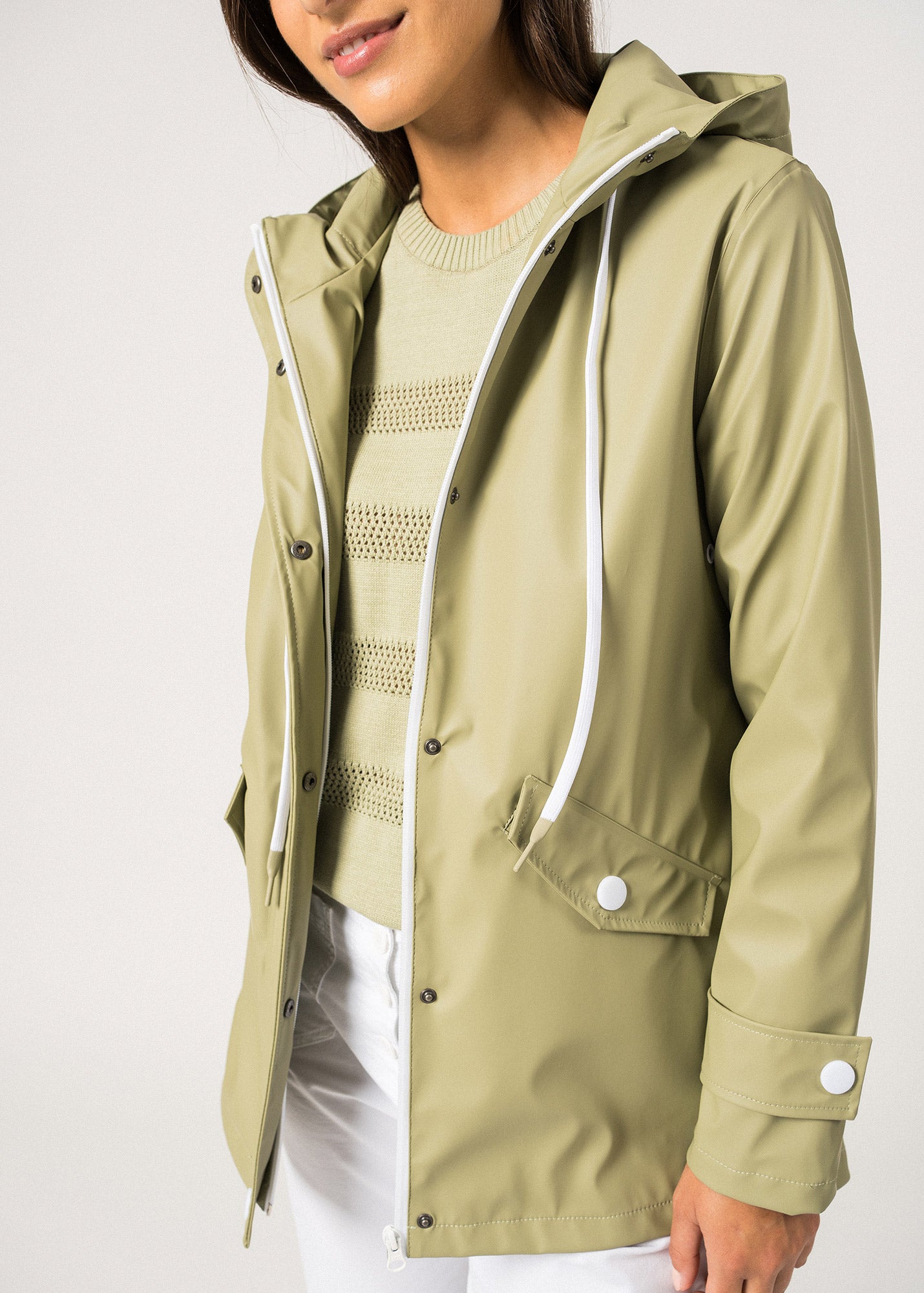 ST GAIA Rain Jacket (SOFT ALMOND) • Saint James USA