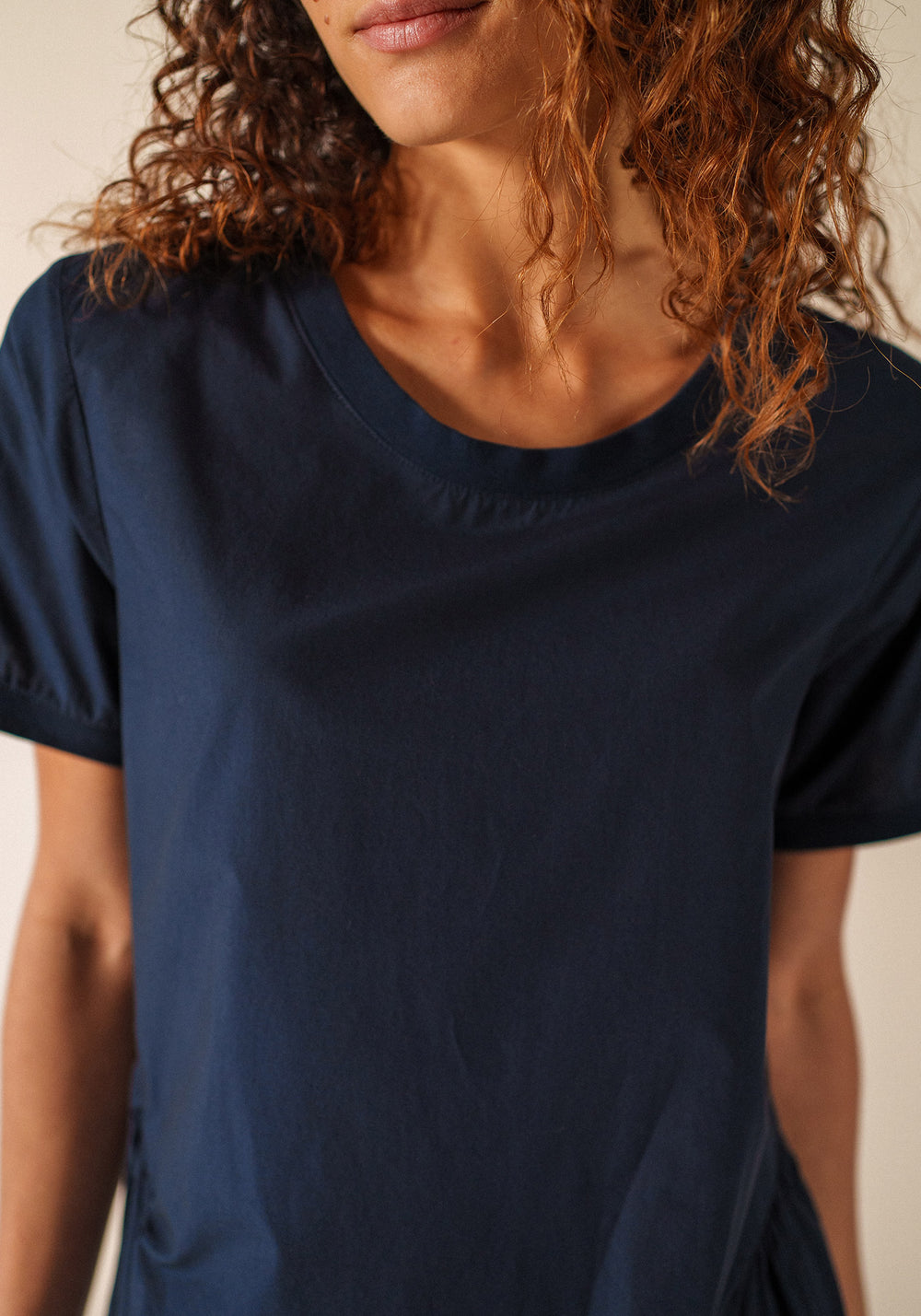 MORGANE Oversized Cotton Dress (NAVY)