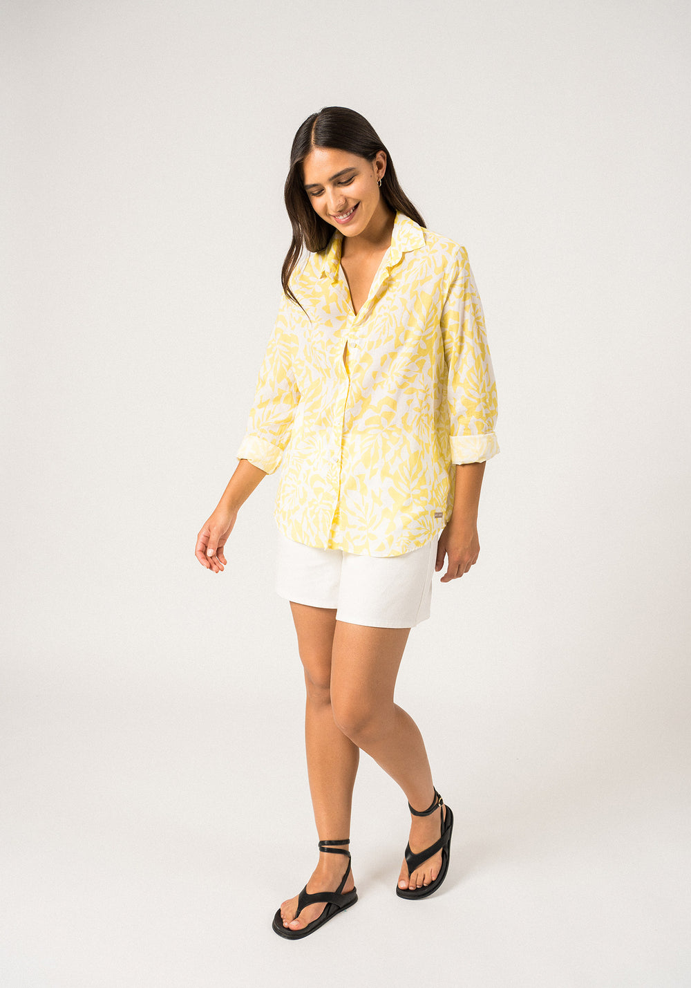 Jeanne Blouse (WHITE / YELLOW)