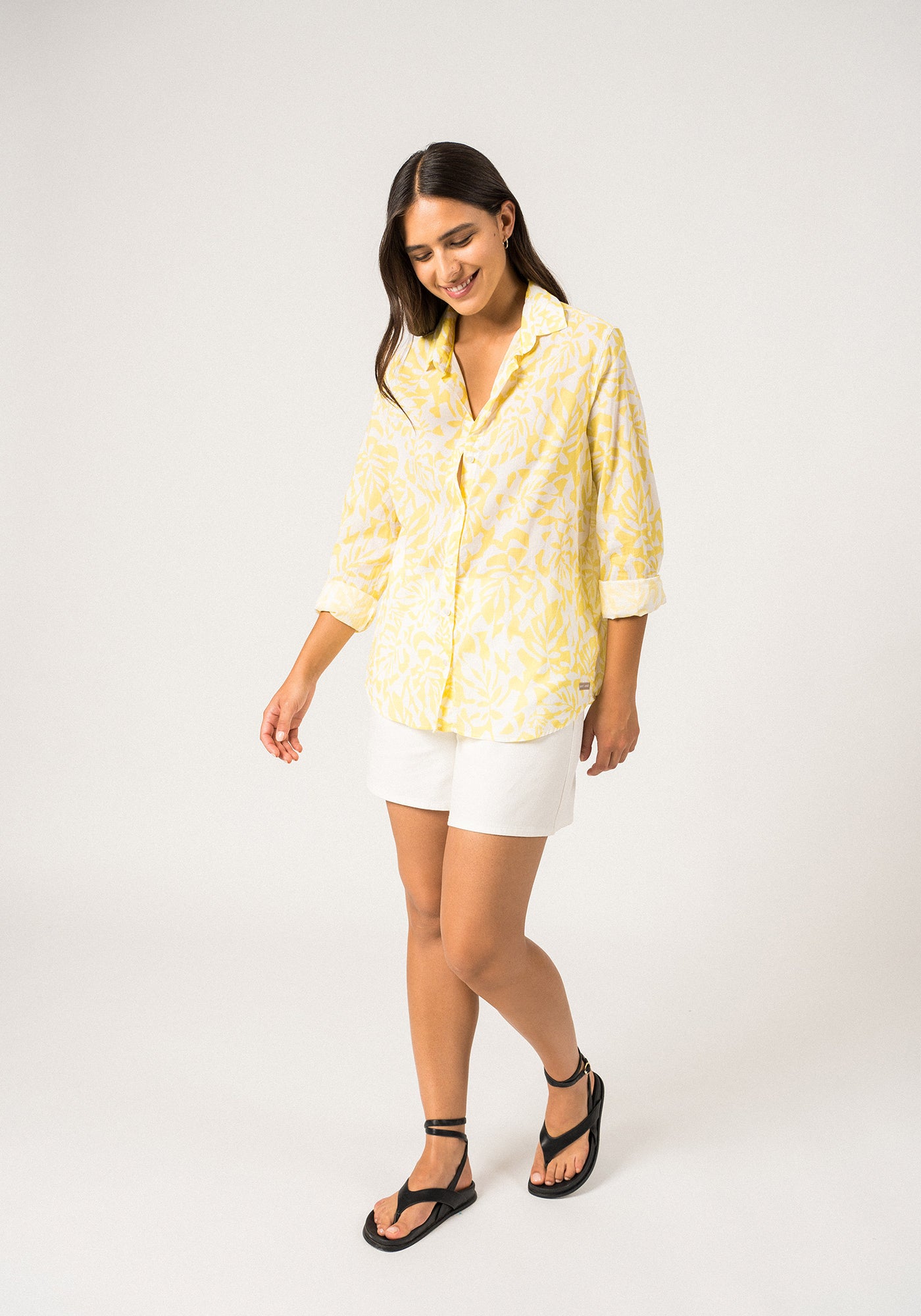 Jeanne Blouse (WHITE / YELLOW)
