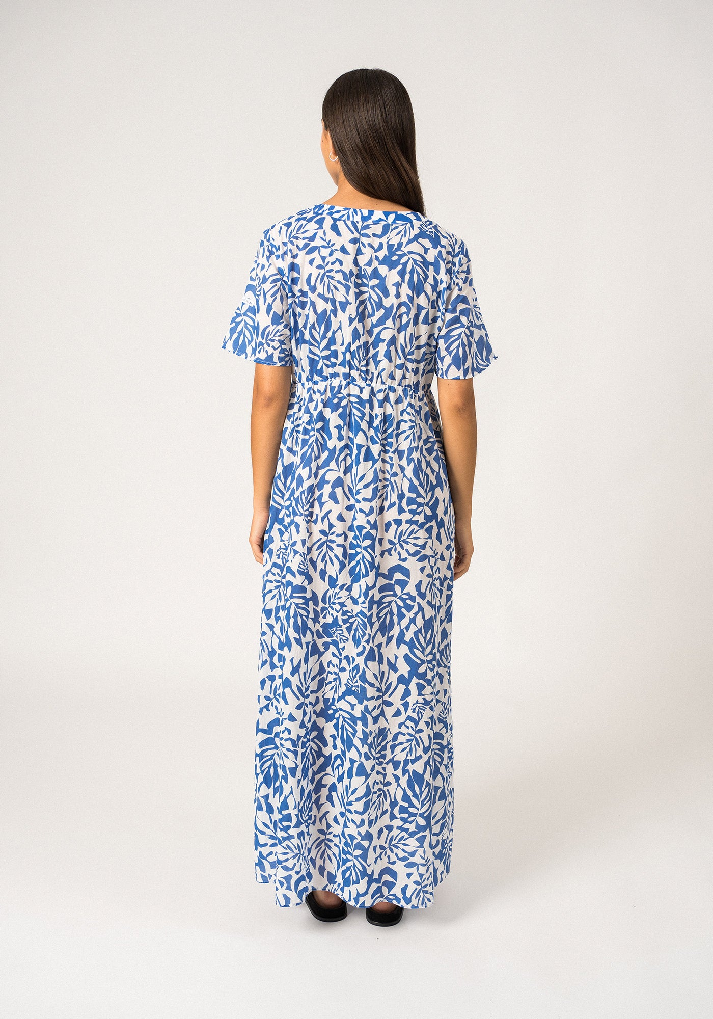 Cecilia Maxi Dress (WHITE / MER BLUE)