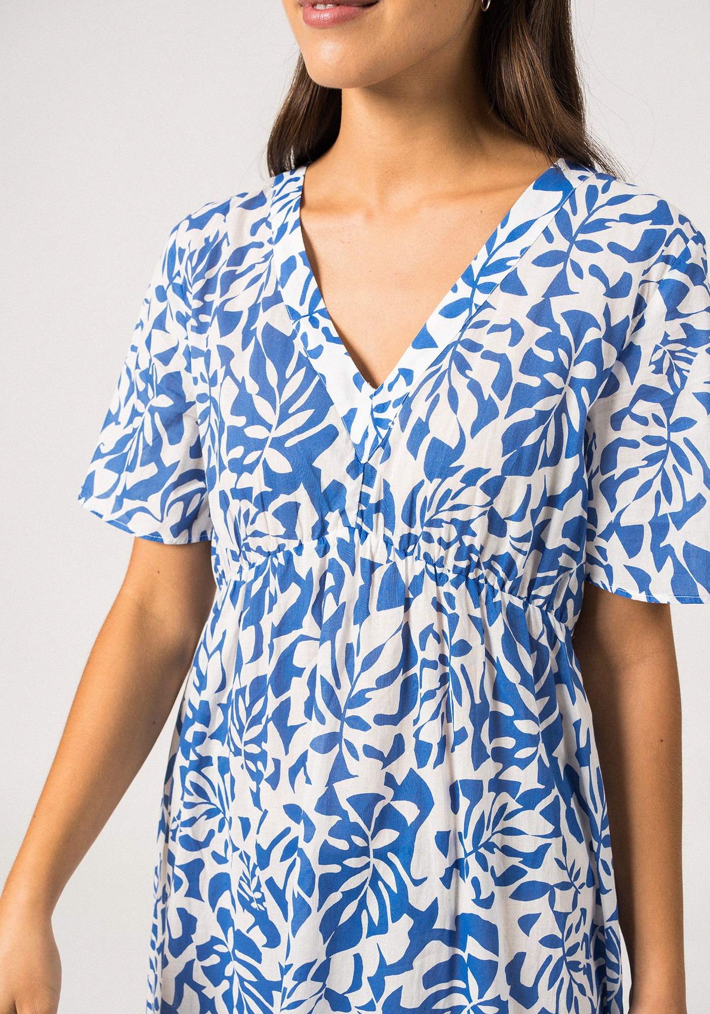 Cecilia Maxi Dress (WHITE / MER BLUE)