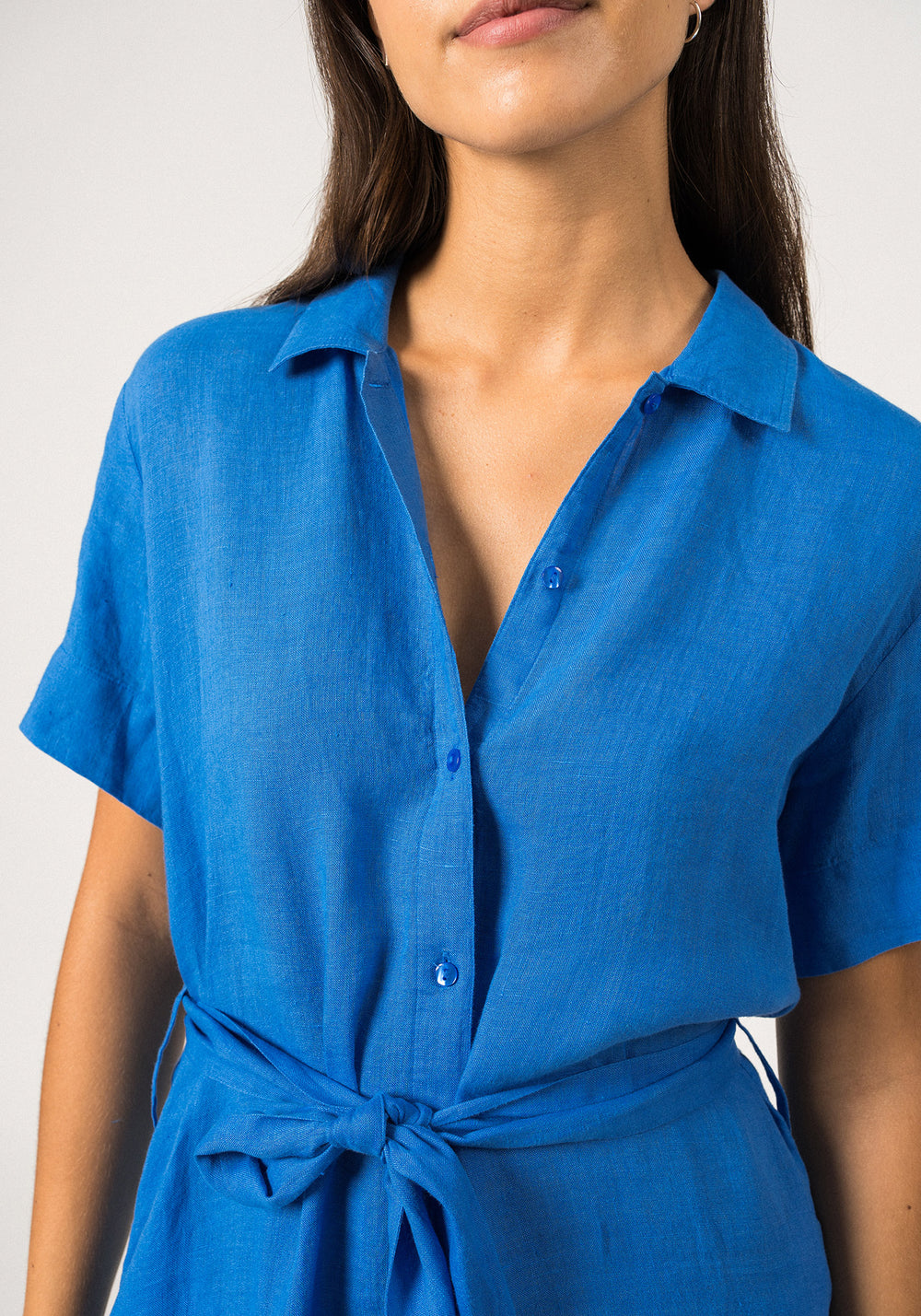 Christine Shirt Dress (MER BLUE)