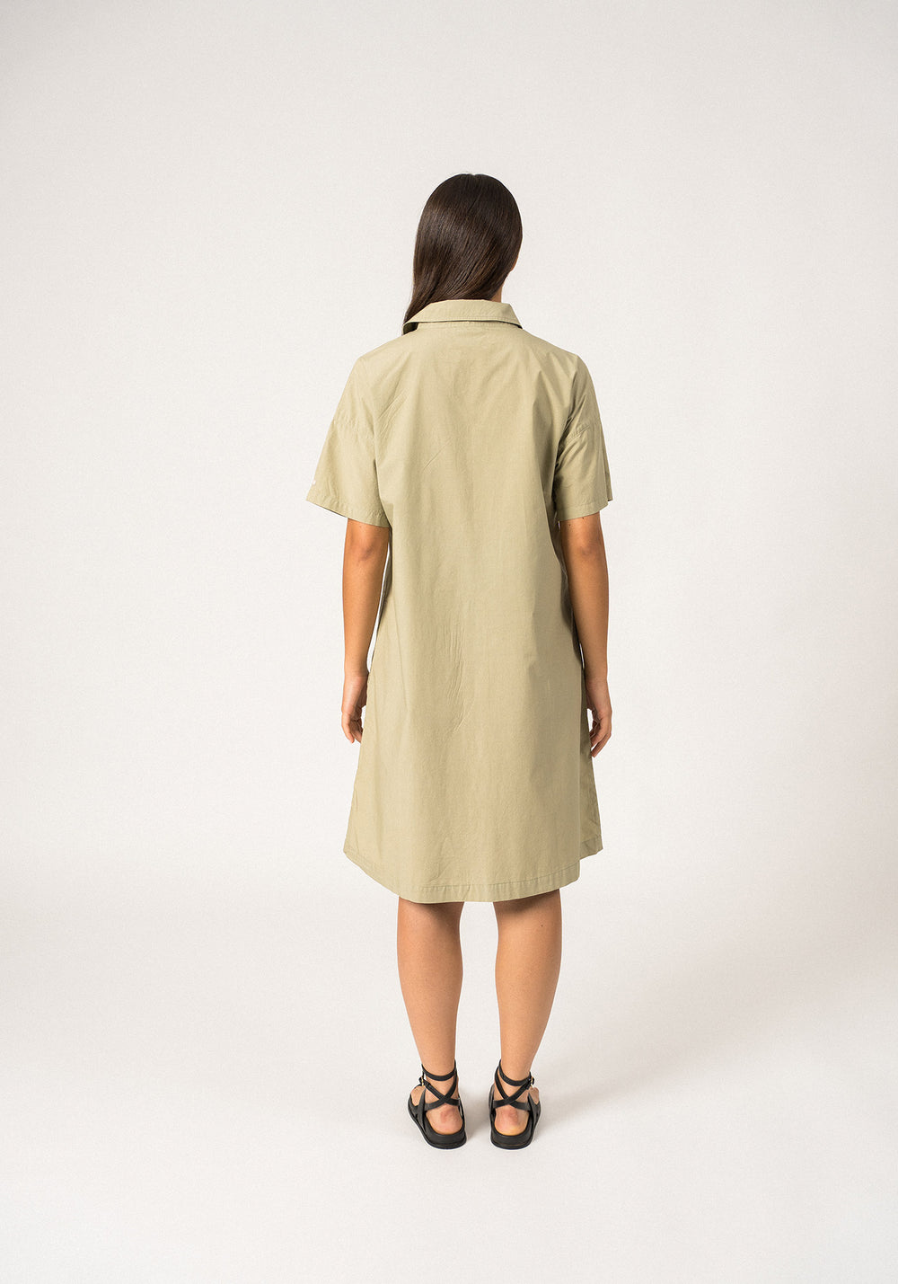 Coralie Shirt Dress (SOFT ALMOND)