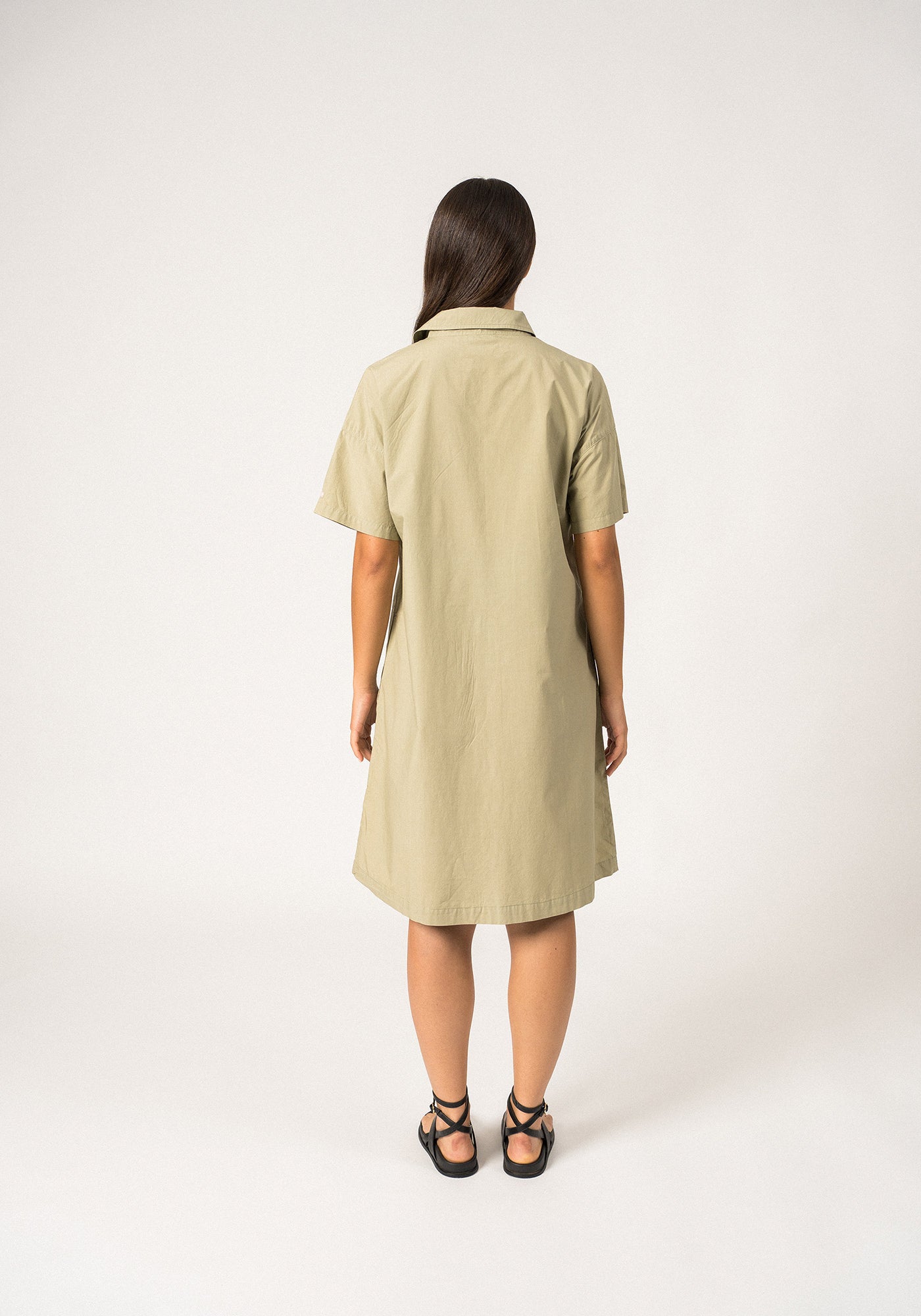 Coralie Shirt Dress (SOFT ALMOND)