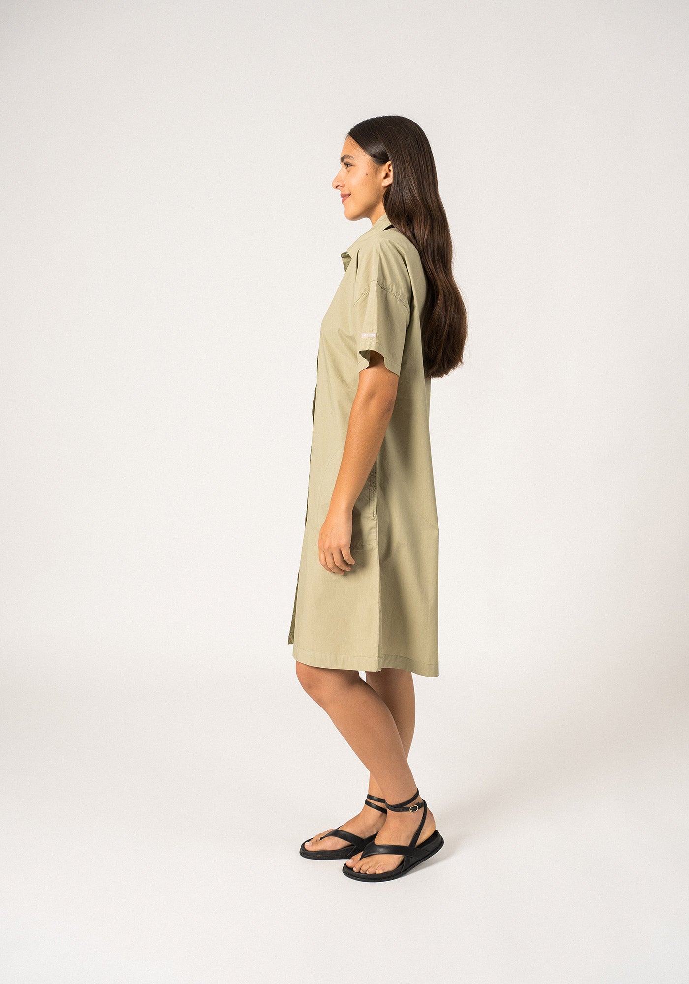 Coralie Shirt Dress (SOFT ALMOND)