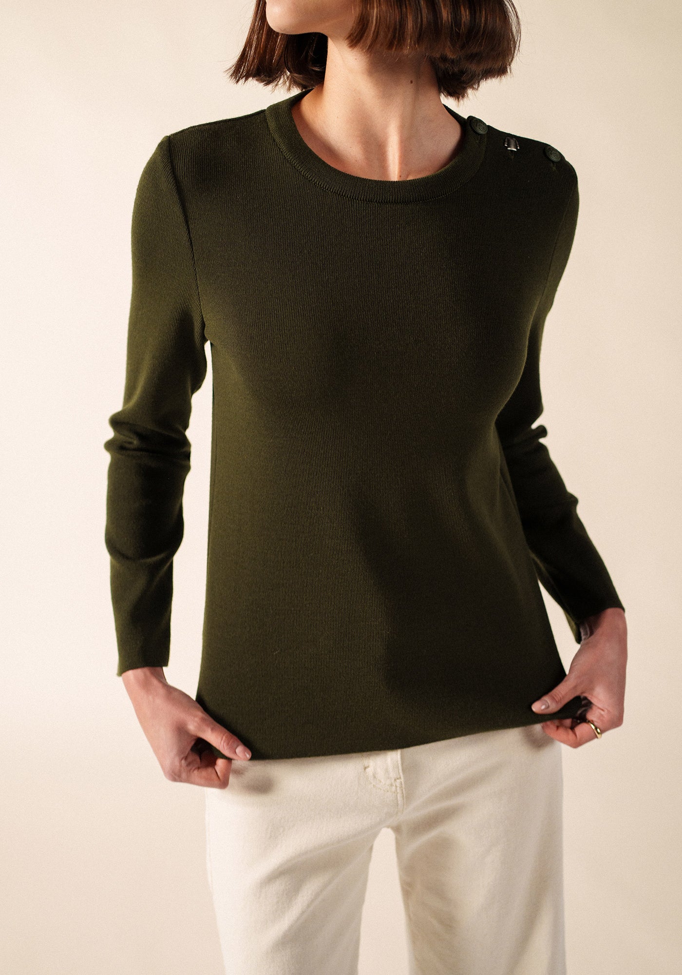 BREGANCON Breton Sweater (MOSS GREEN)