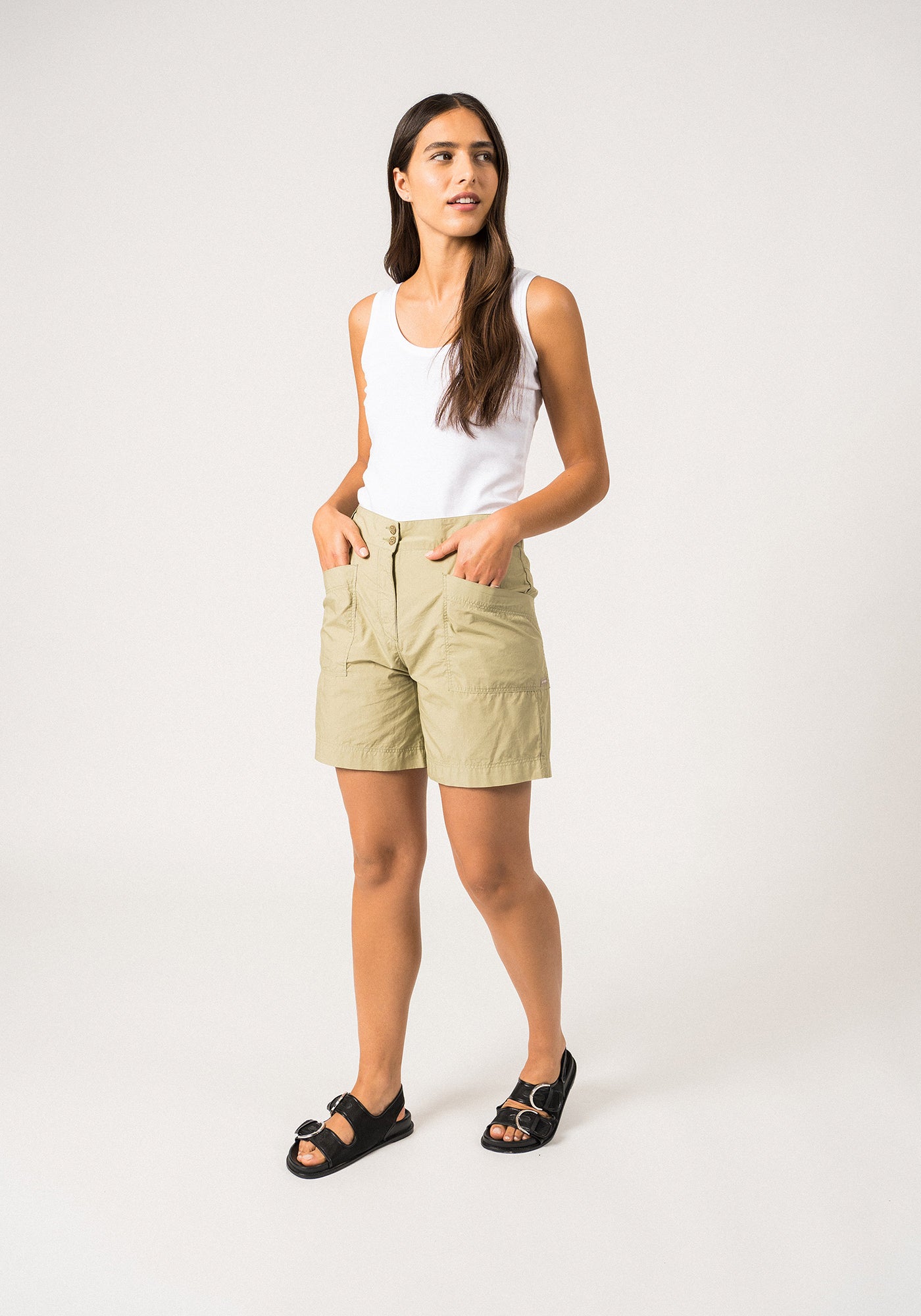 ANNA - Shorts with Large Pockets for Women | Lightweight Cotton Canvas | Relaxed Fit