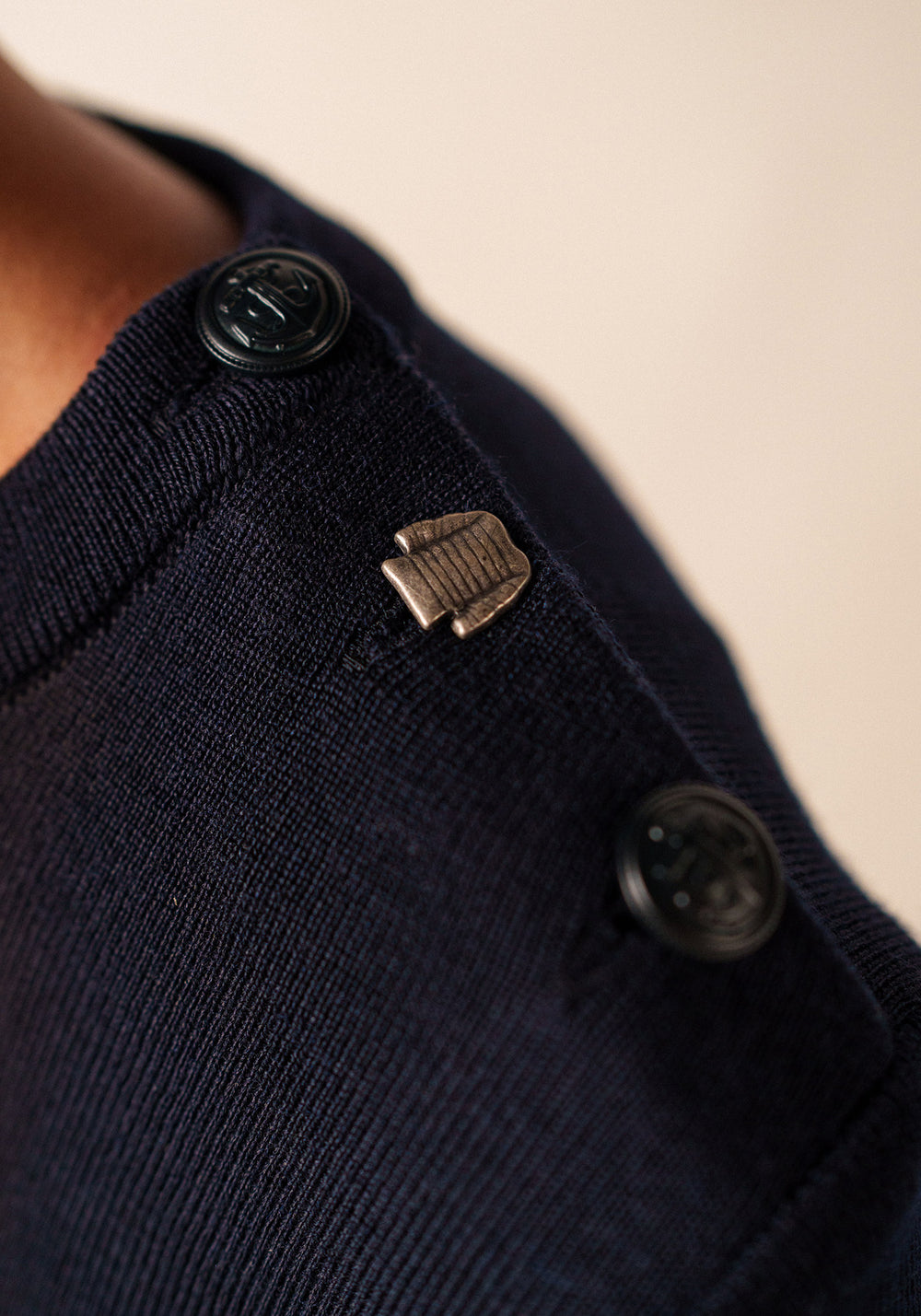 Bregancon Breton Sweater (NAVY / IVORY)