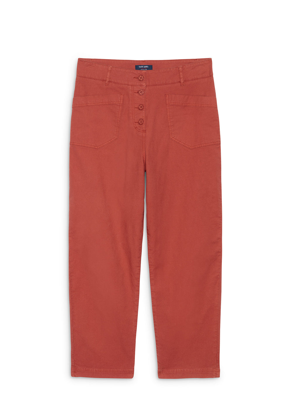 SALOME - High-Waisted Mom-Fit Pants (TERRACOTTA)