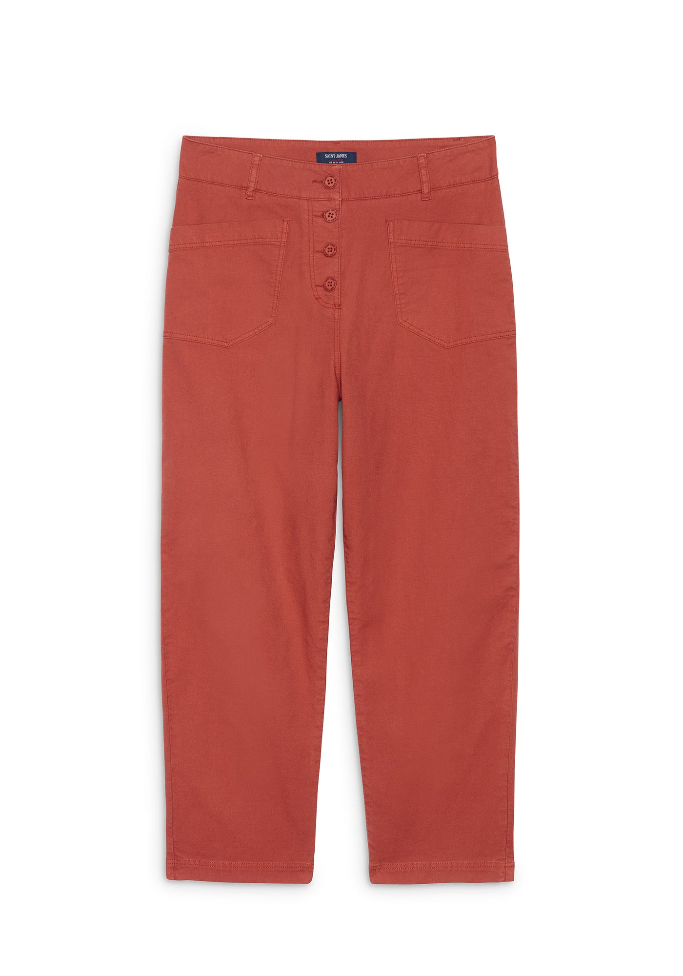 SALOME - High-Waisted Mom-Fit Pants (TERRACOTTA)
