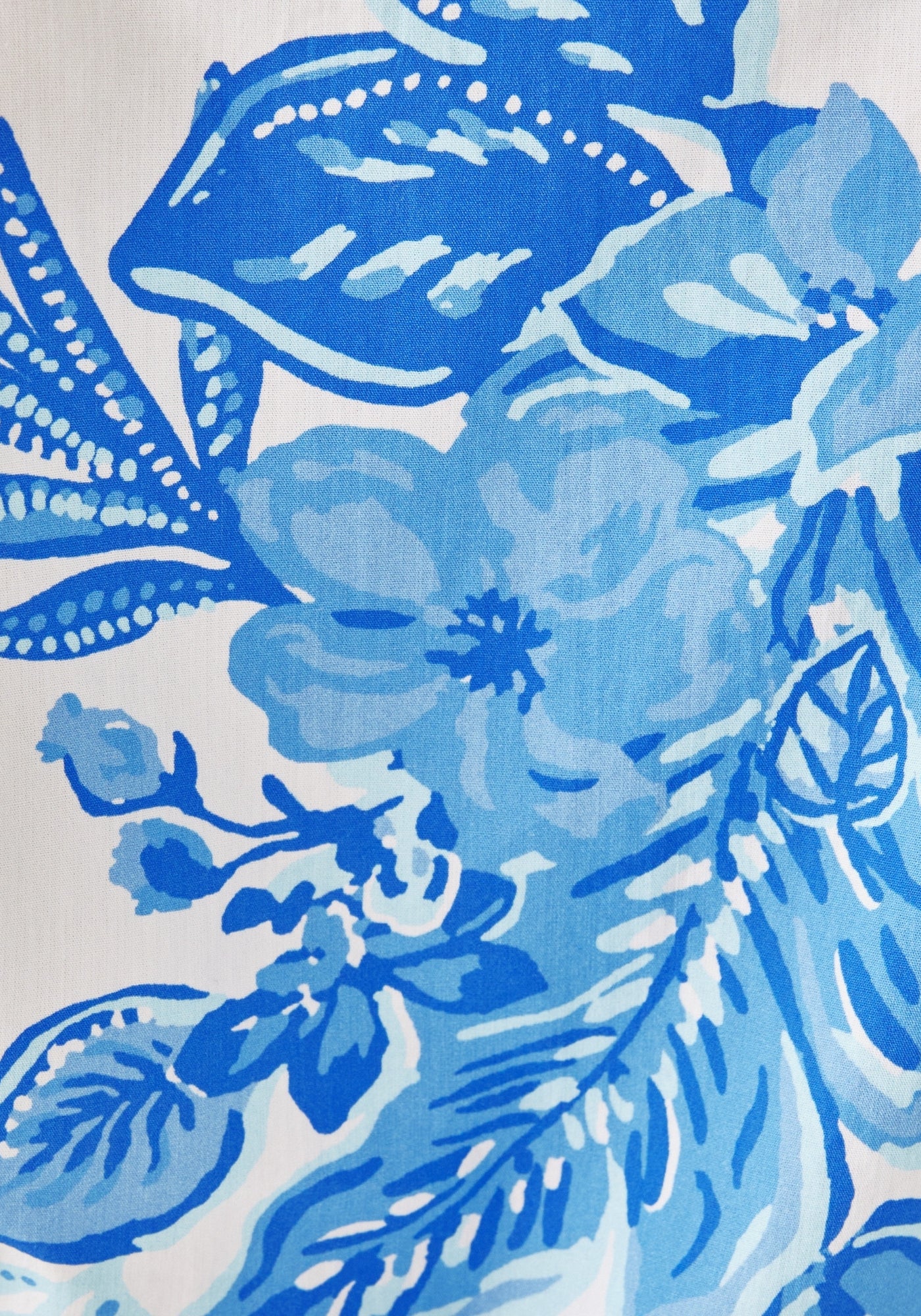 Lilly Pulitzer x LEONIE - Pinstriped Shirt Dress with Exclusive Lilly Print (SOLEIL AZUR BLUE)