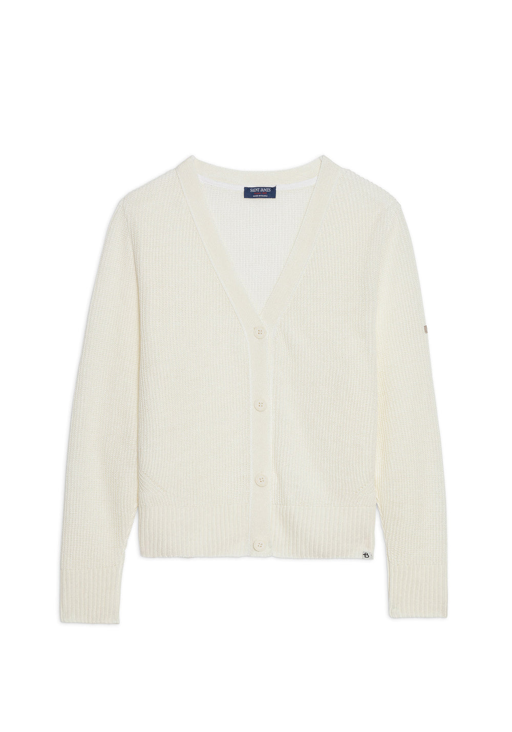 Saint James x Brumes linen cardigan (IVORY)