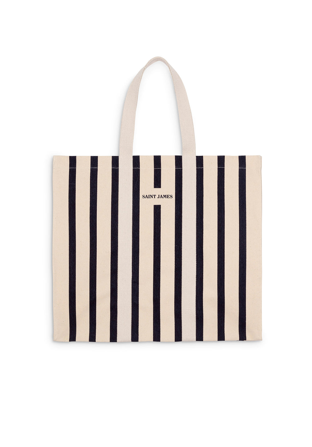 LE GRAND TOTE - Oversized Cotton Striped Tote Bag (ECRU / NAVY)