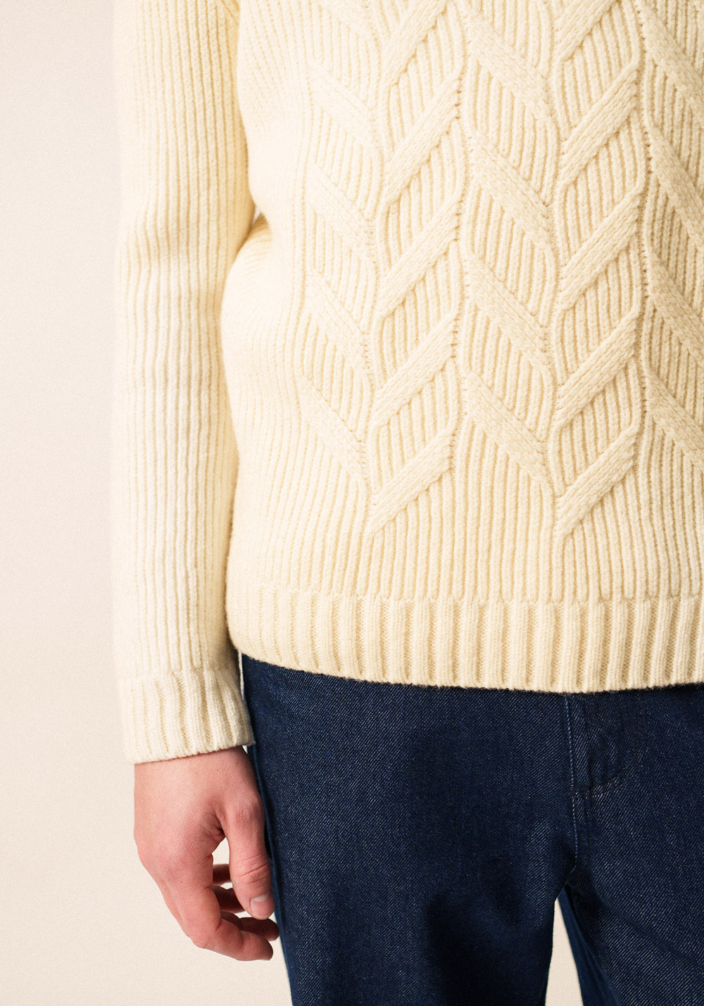 Tignes Cable Knit Sweate (WINTER WHITE)