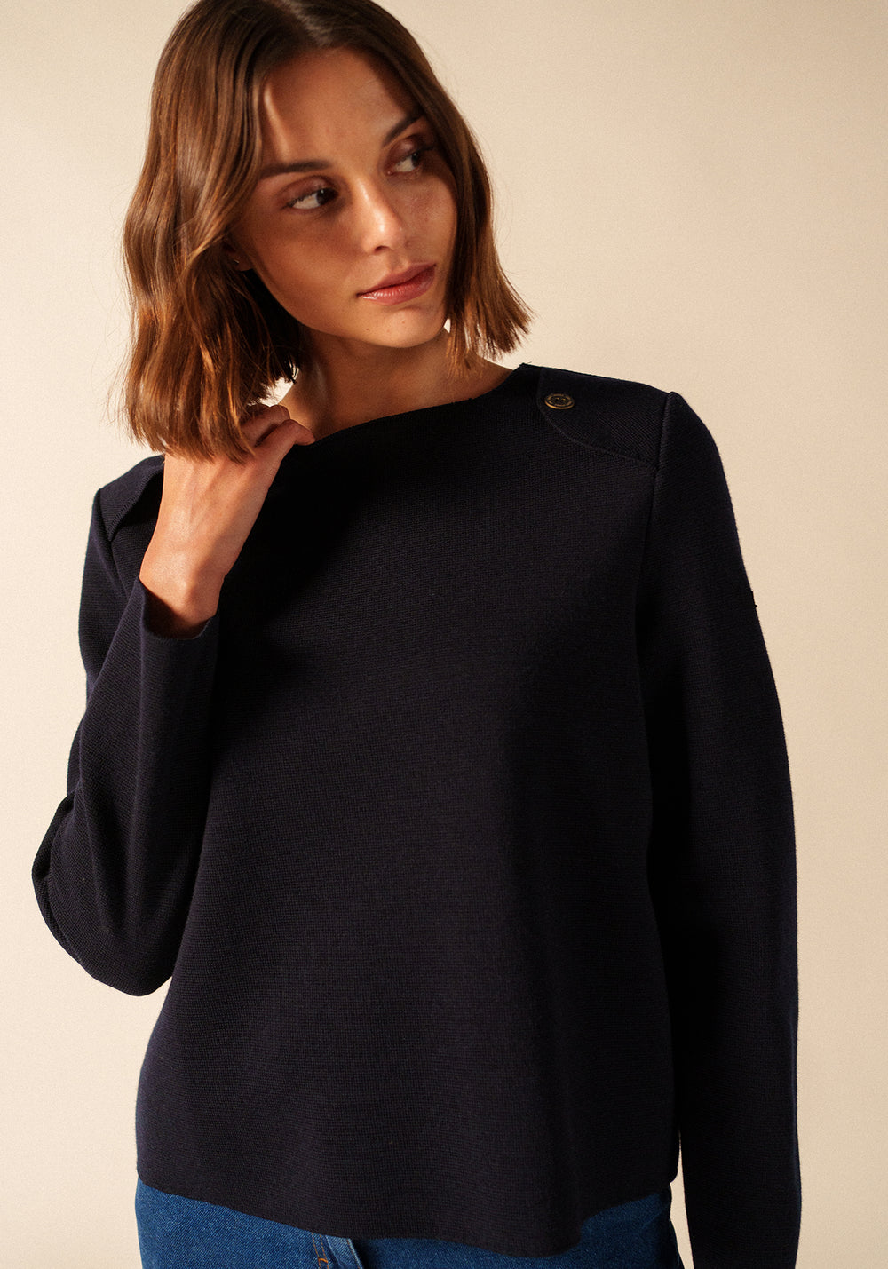 Modane Wool Sweater (NAVY)