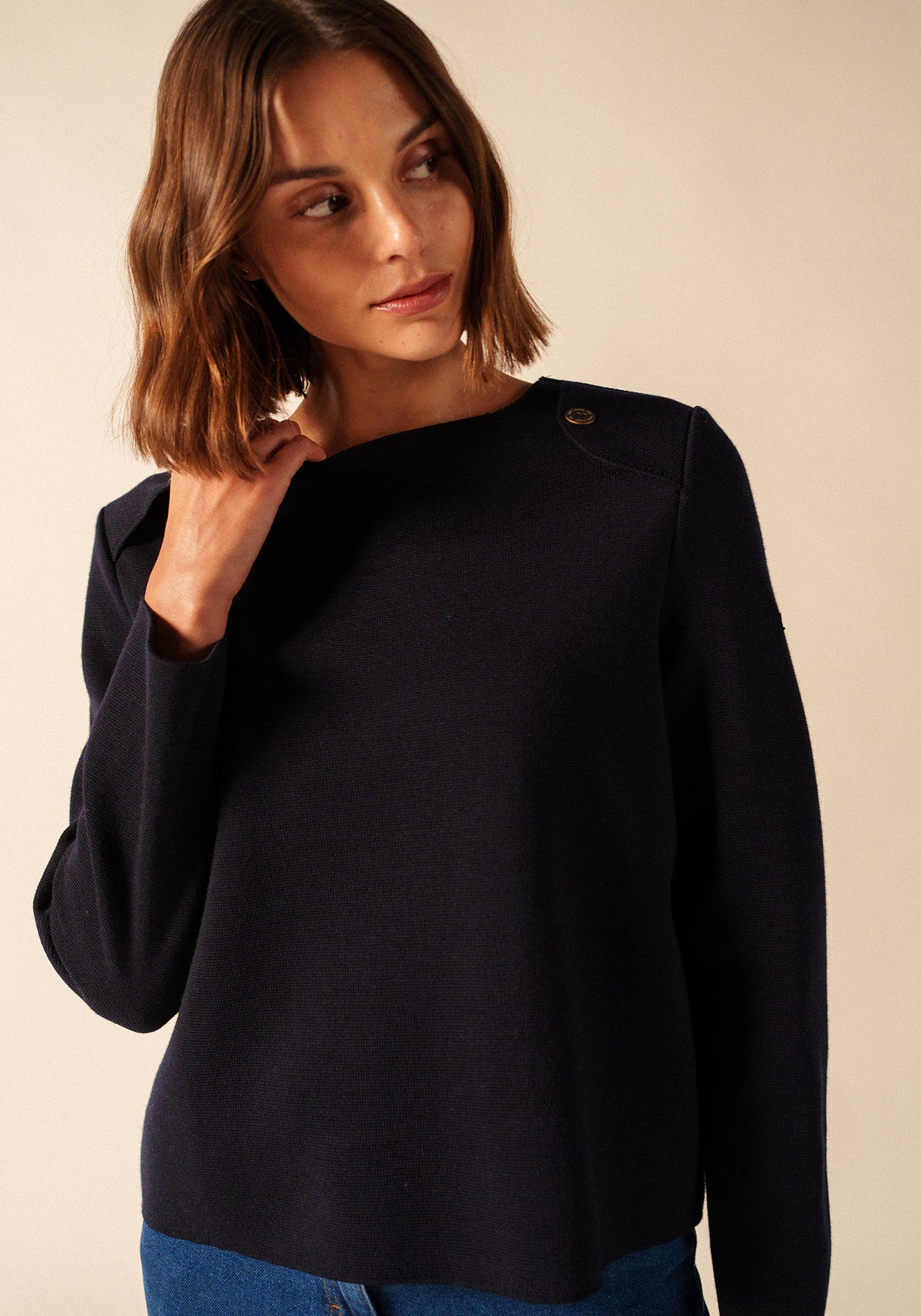 Modane Wool Sweater (NAVY)
