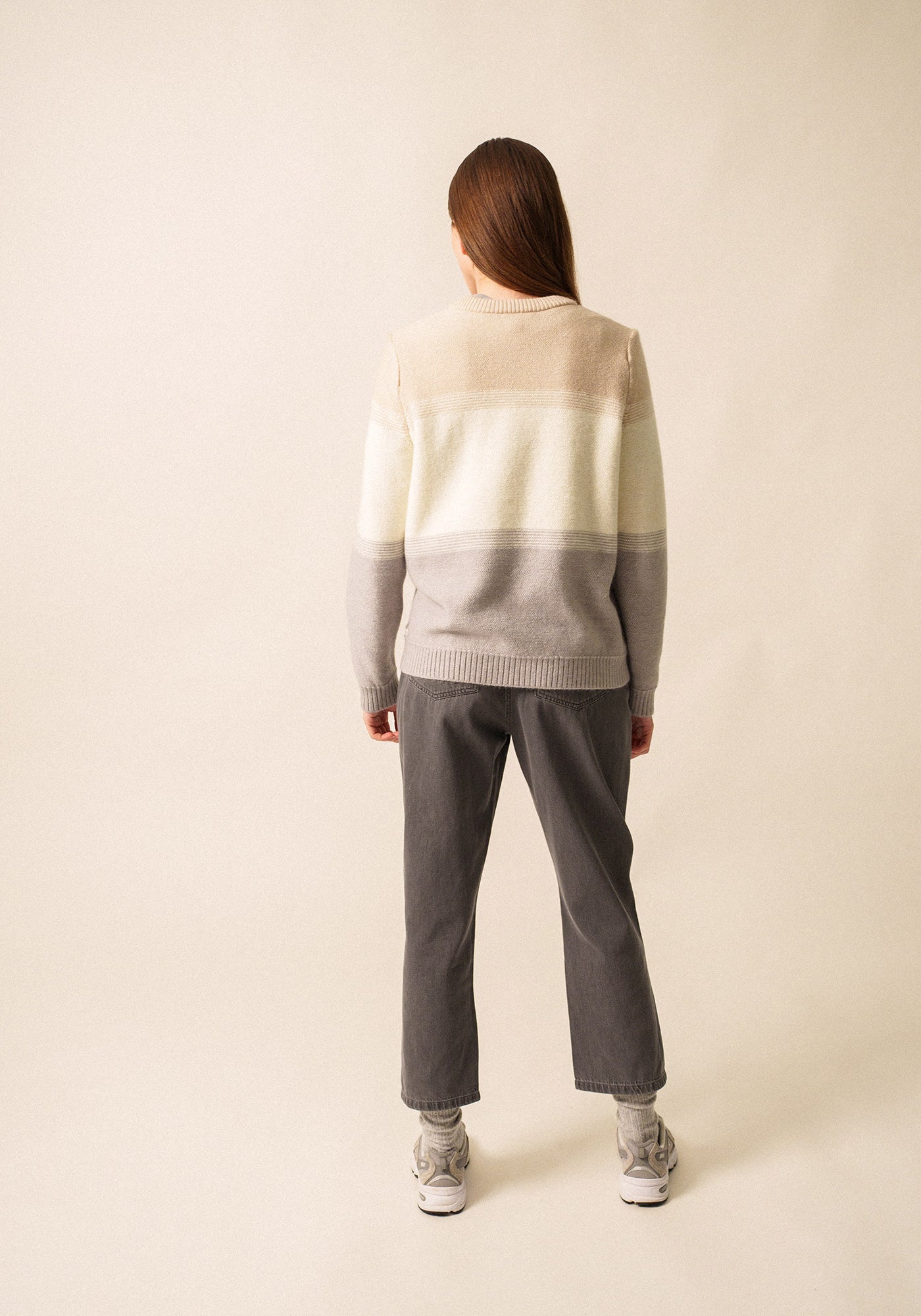 Morzine Colorblock Sweater (GRAY/ WINTER WHITE /BEIGE)