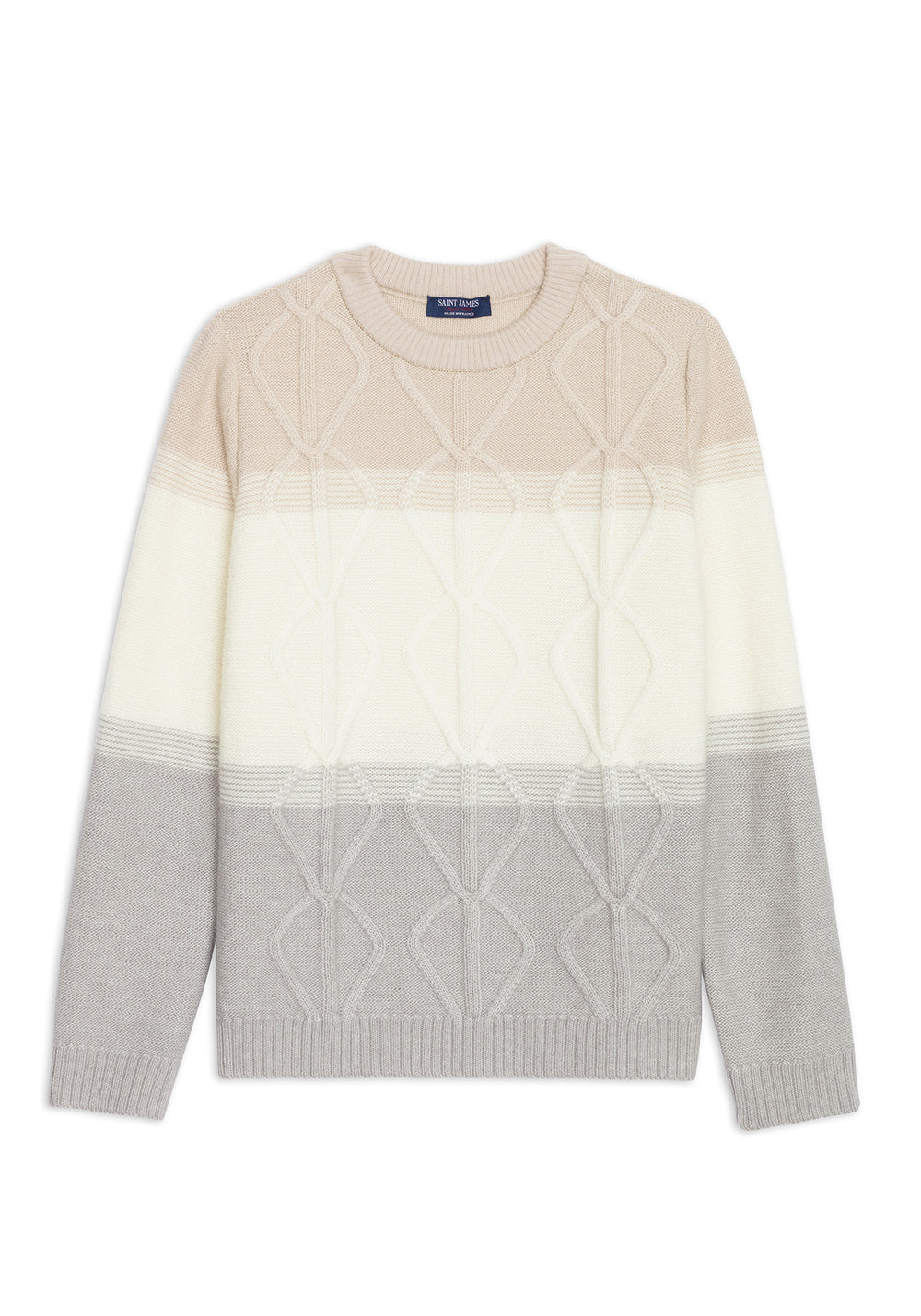 Morzine Colorblock Sweater (GRAY/ WINTER WHITE /BEIGE)