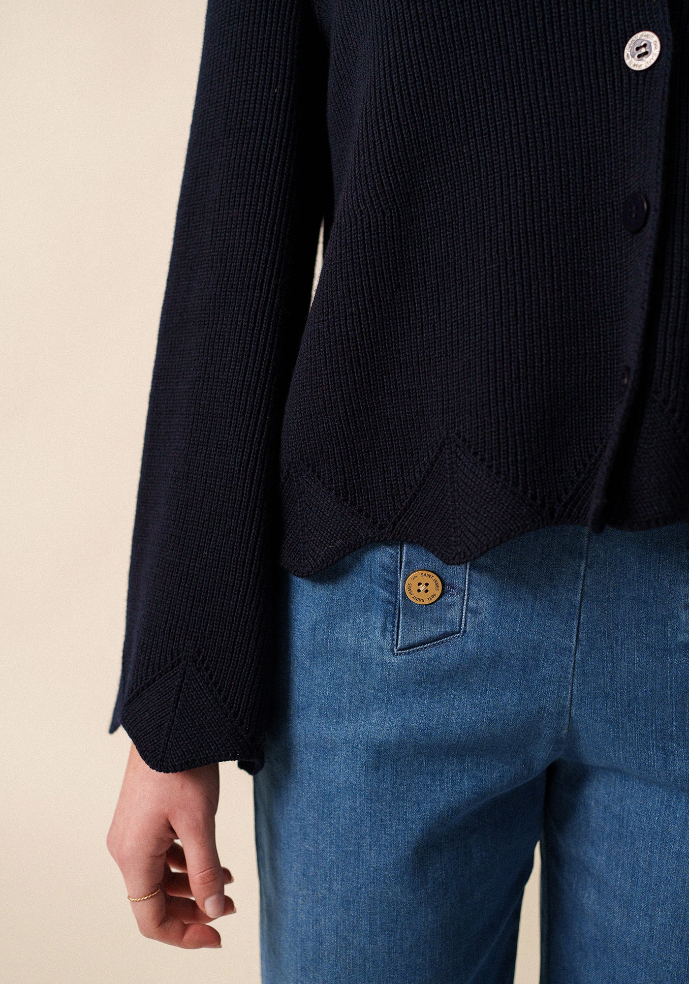 Les Menuires Cardigan  (NAVY)