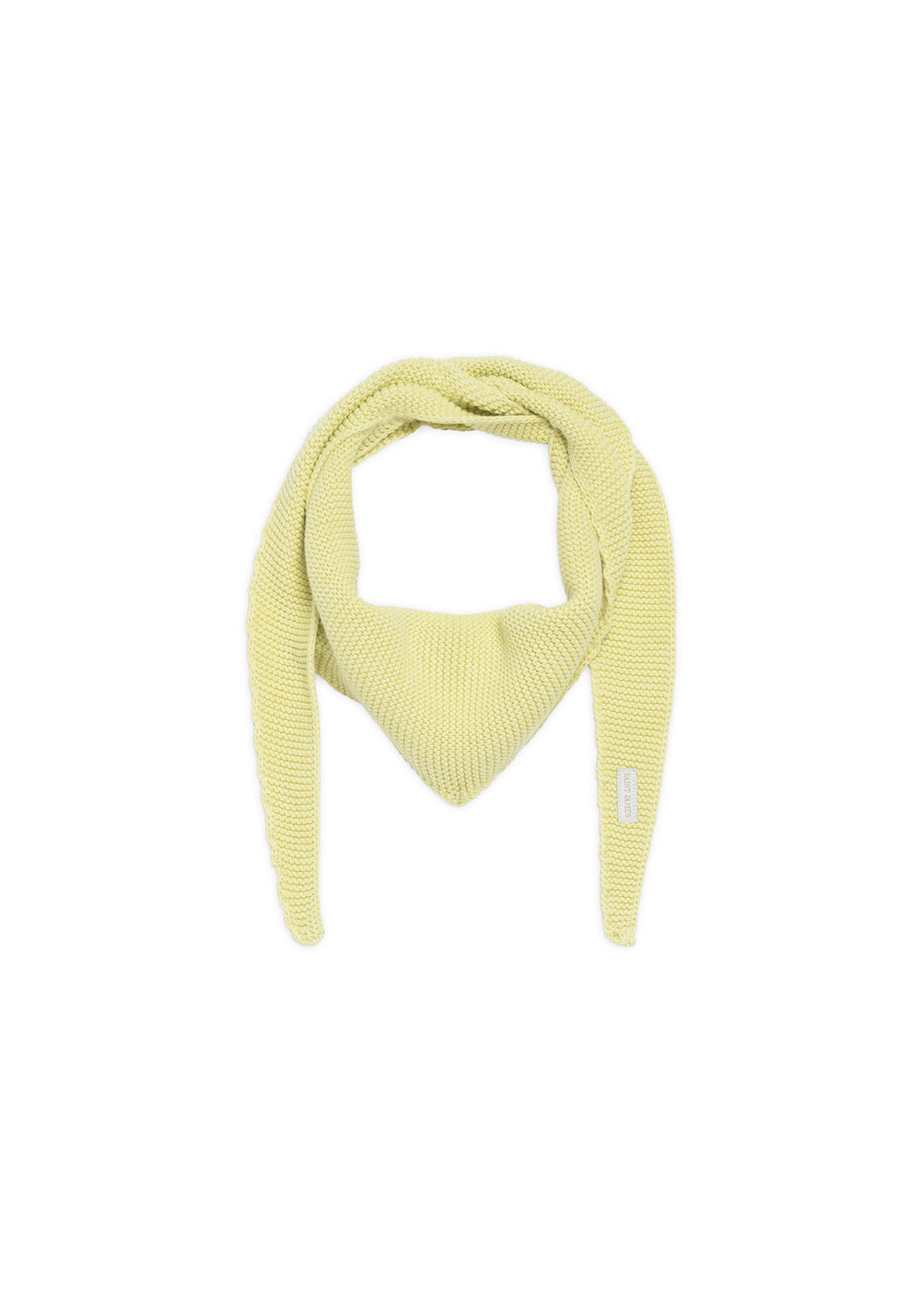 KNIT BANDANA - Scarf in Wool & Cotton (BUTTER YELLOW)