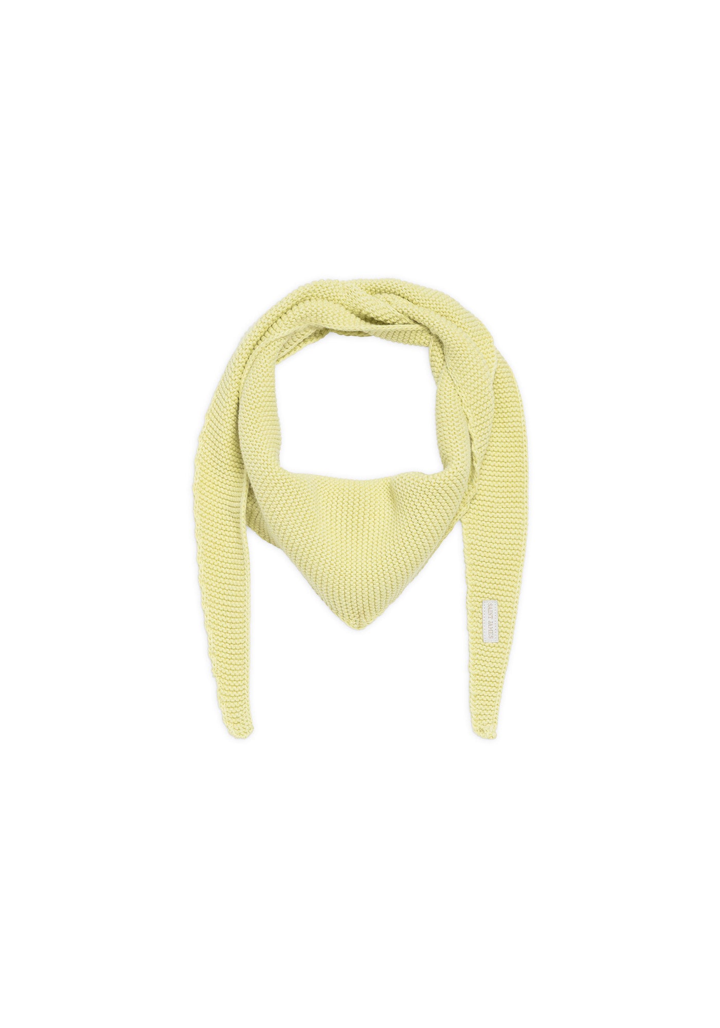 KNIT BANDANA - Scarf in Wool & Cotton (BUTTER YELLOW)