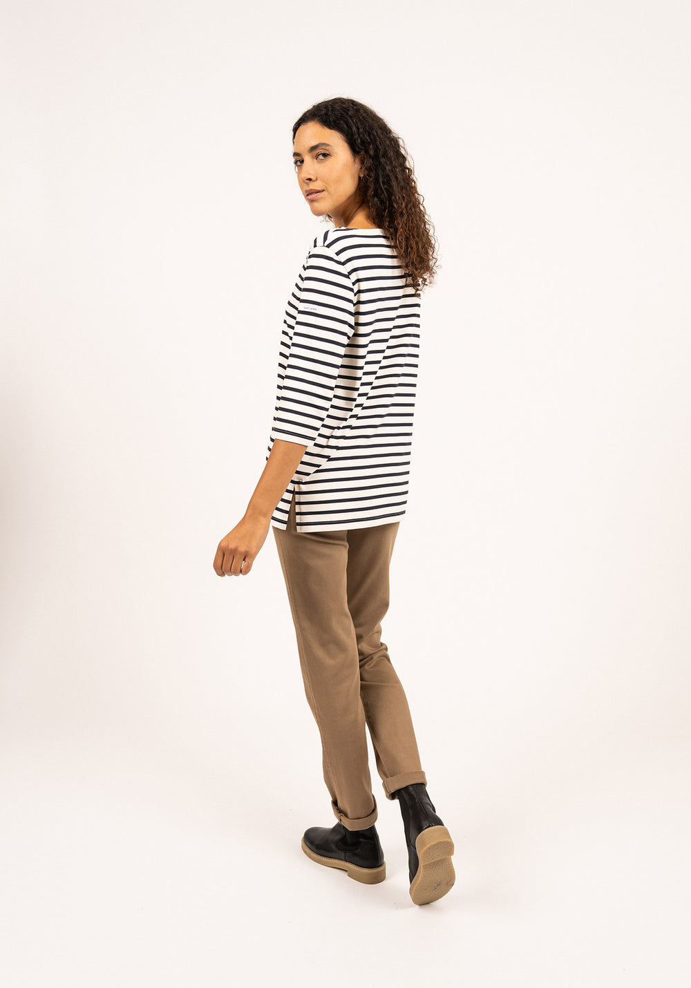 Phare Anti-Uv Striped Tunic (WHITE / NAVY)