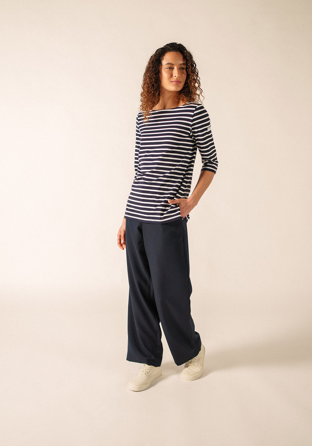 Phare Anti-Uv Striped Tunic (NAVY / WHITE)