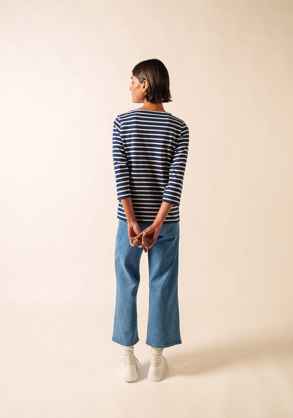 Galathee II Breton Striped Top (NAVY / ECRU)