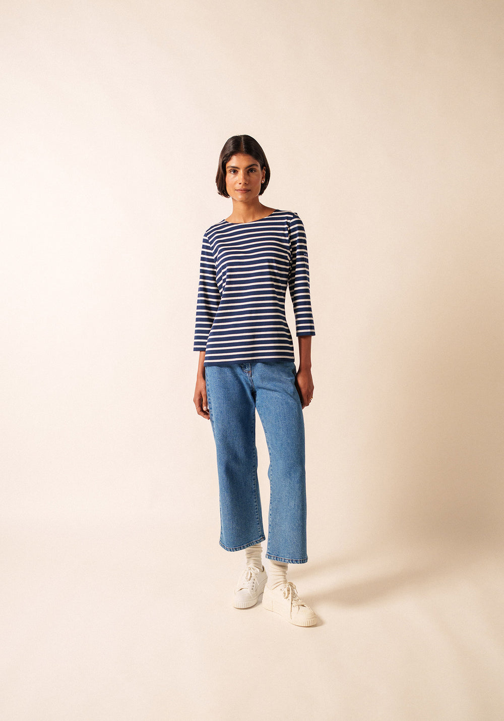 Galathee II Breton Striped Top (NAVY / ECRU)
