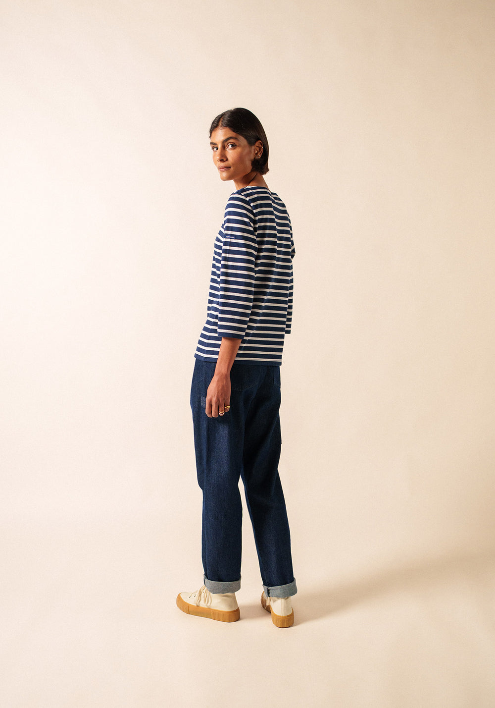 Galathee II Breton Striped Top (NAVY / WHITE)