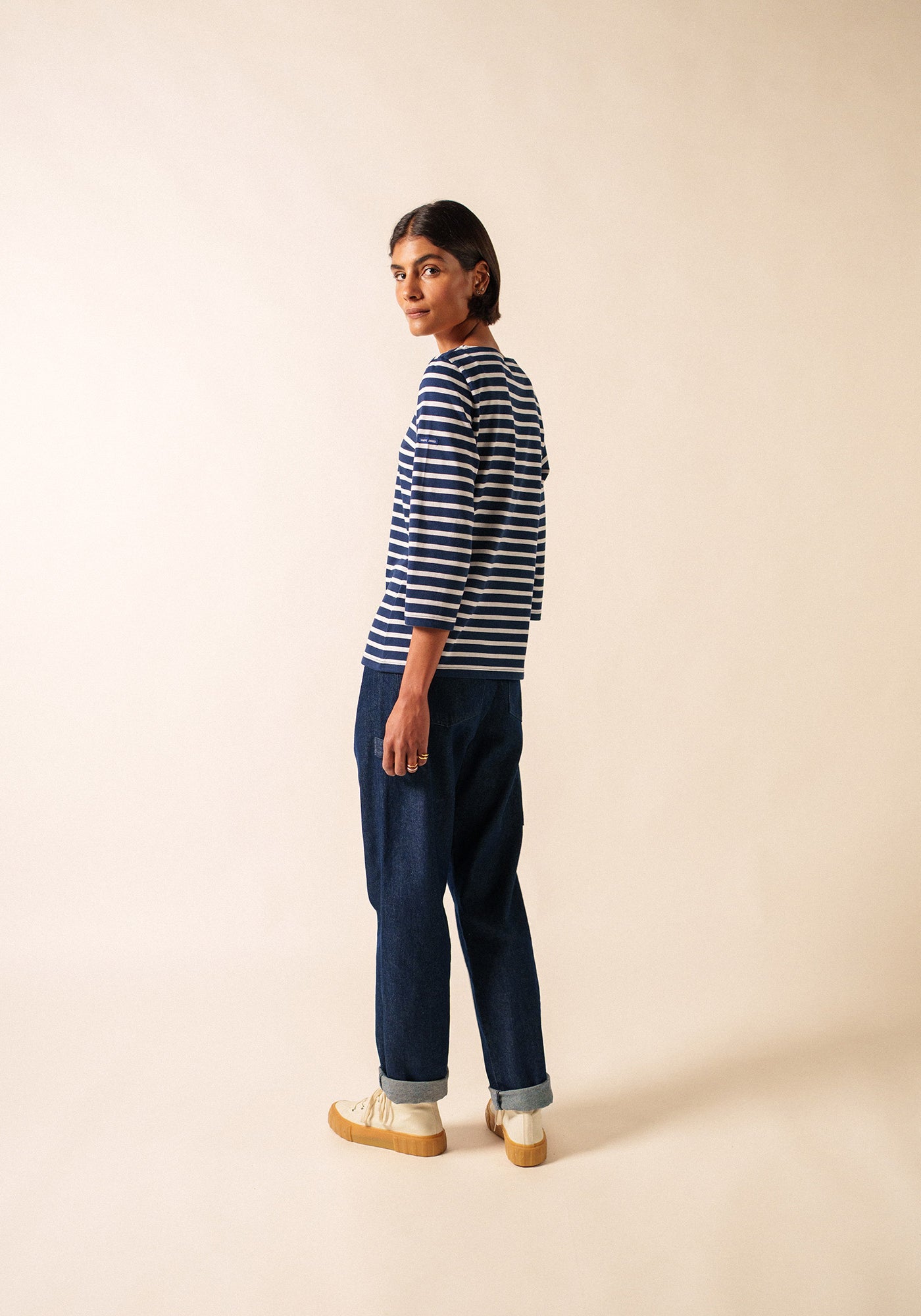 Galathee II Breton Striped Top (NAVY / WHITE)