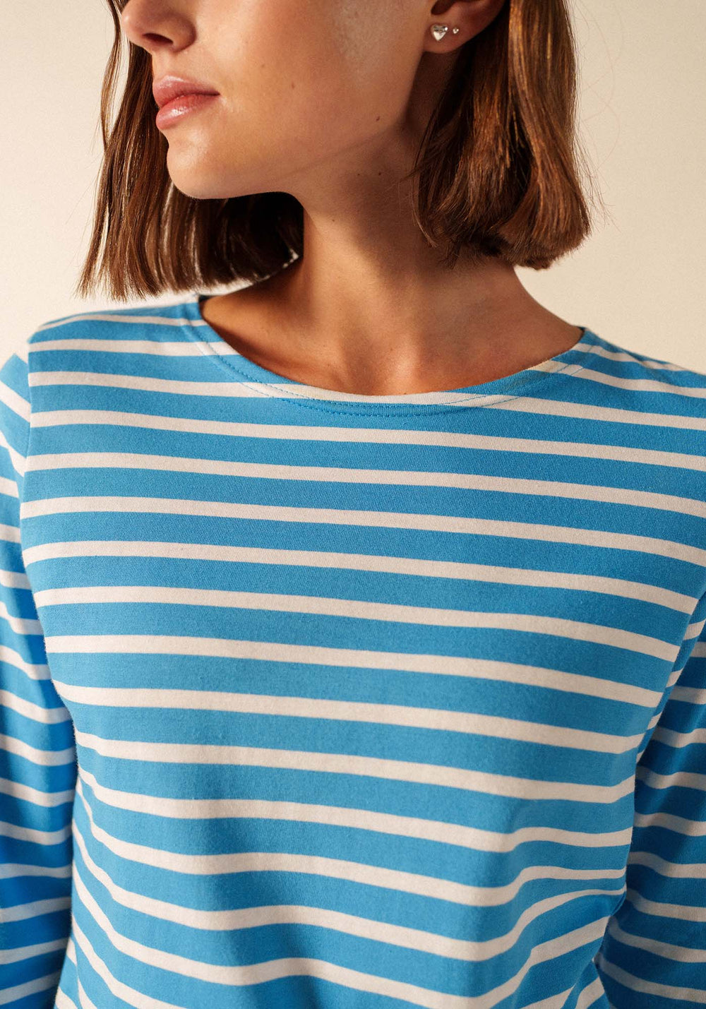 GALATHEE II Breton Striped Top  (CAPRI BLUE / WHITE)