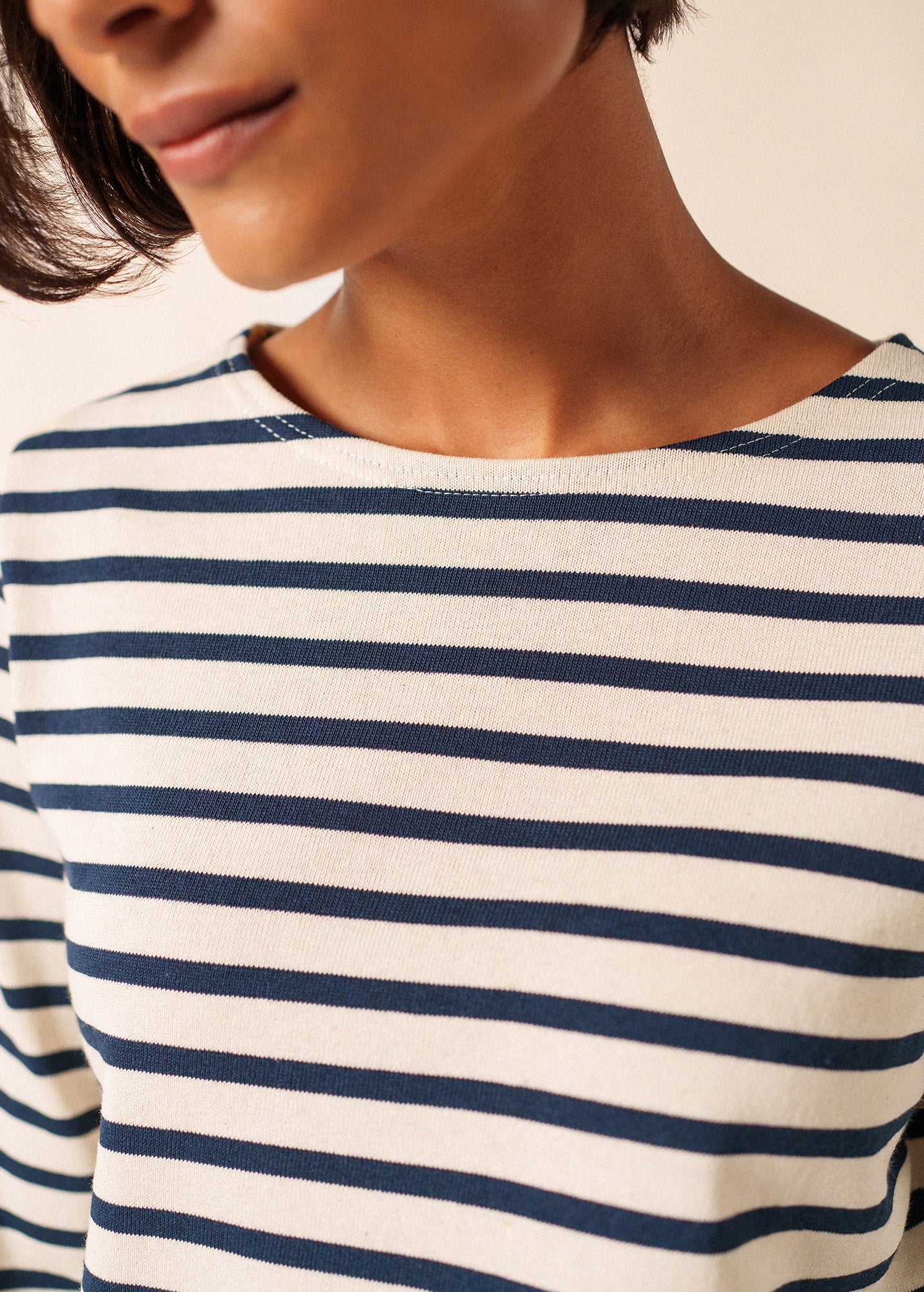 Women's Authentic Breton Striped Top | Long Sleeve with Scoop